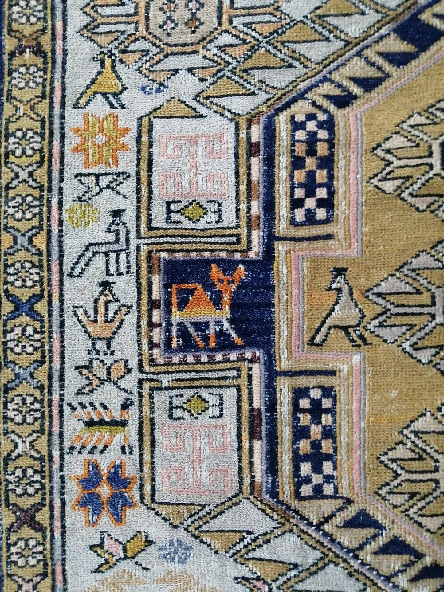 Soumak Rug 5.9 x 4.4 Silk Rug Vintage Rug Oriental Flatwoven Rug Turkish Rug, Bohemian Rug Oushak Rug