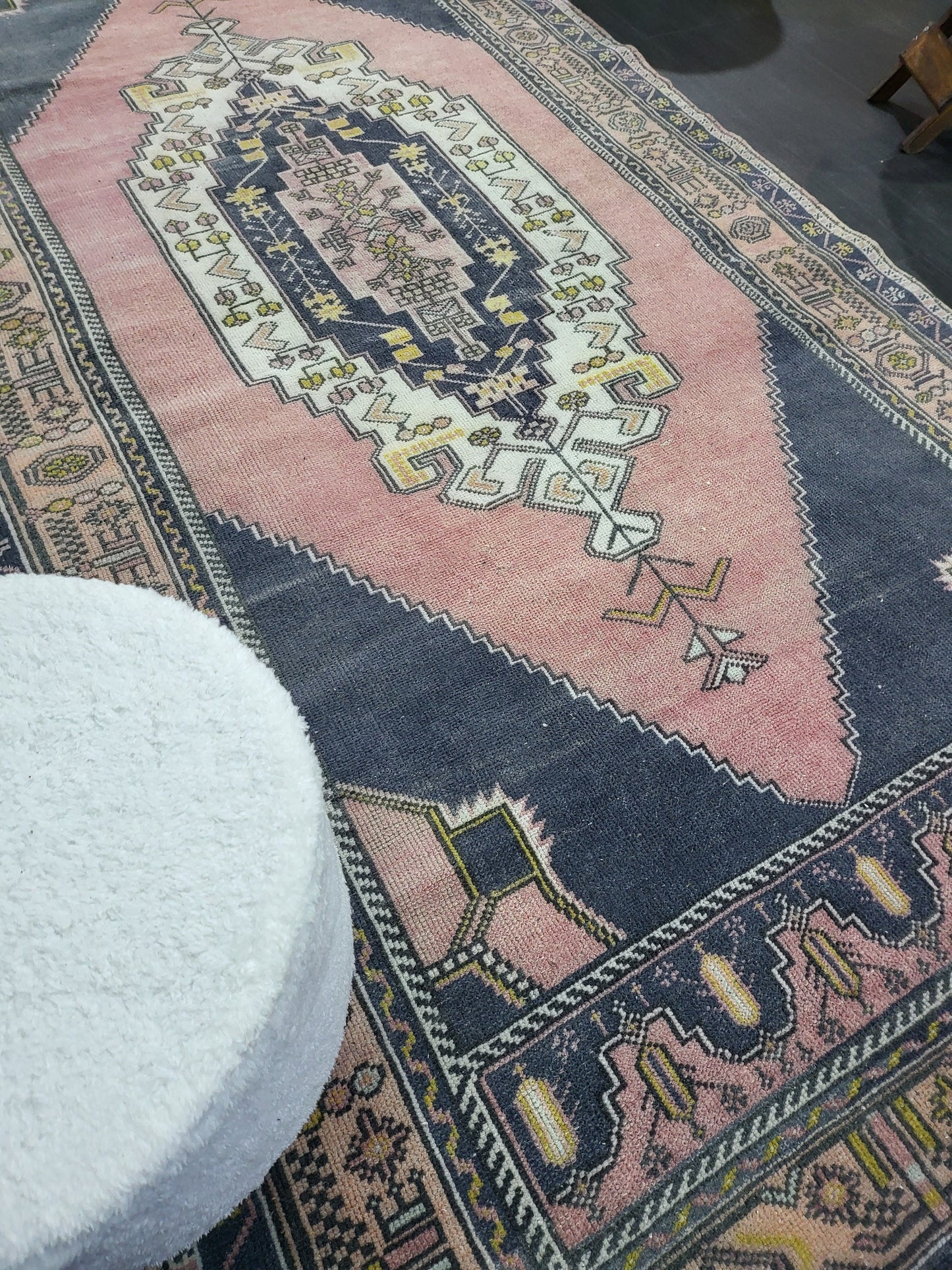 OUSHAK RUG, TURKISH Antique Rug, 4.5 x 8.9 Vintage Rug, Antique Rug Wool Handknotted Rug, Hand Made Rugs Vintage Turkish Rug