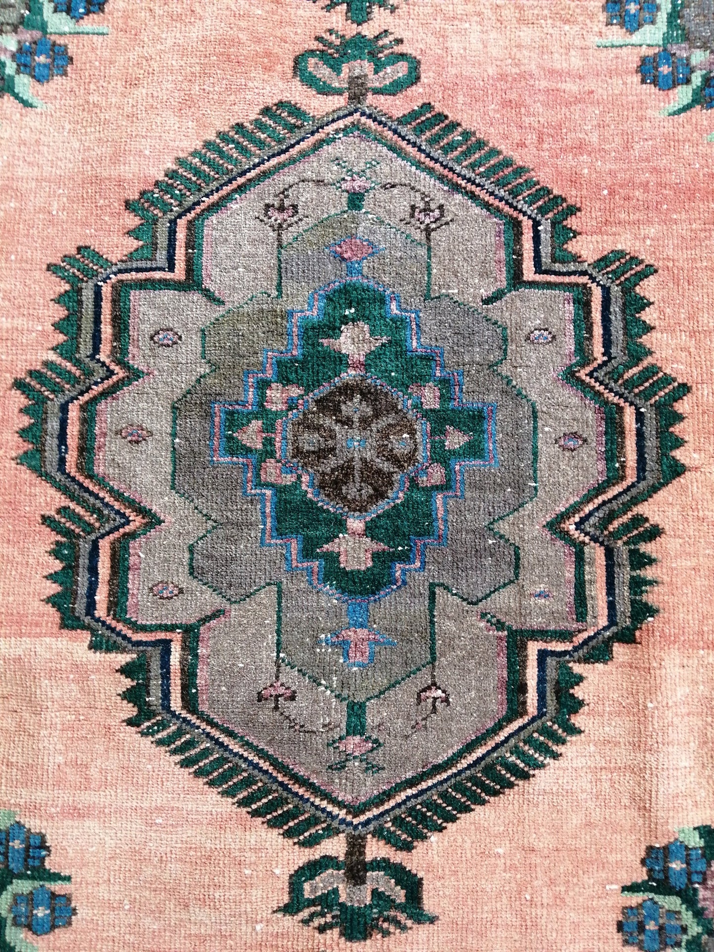 Turkish Rug 5x12, Vintage Rug, Oushak Rug, Oriental Runner Rug