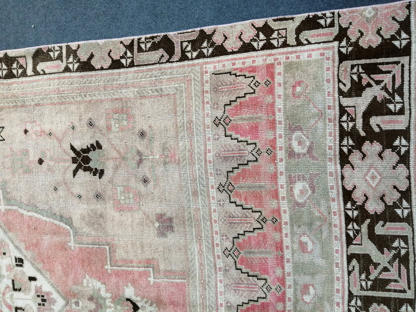 5.2 x 12 Oushak Runner Rug Turkish Runner Rug Vintage Runner Rug Hallway Runner Rug Muted Runner Rug Wool Runner Rug pink Oushak Rug