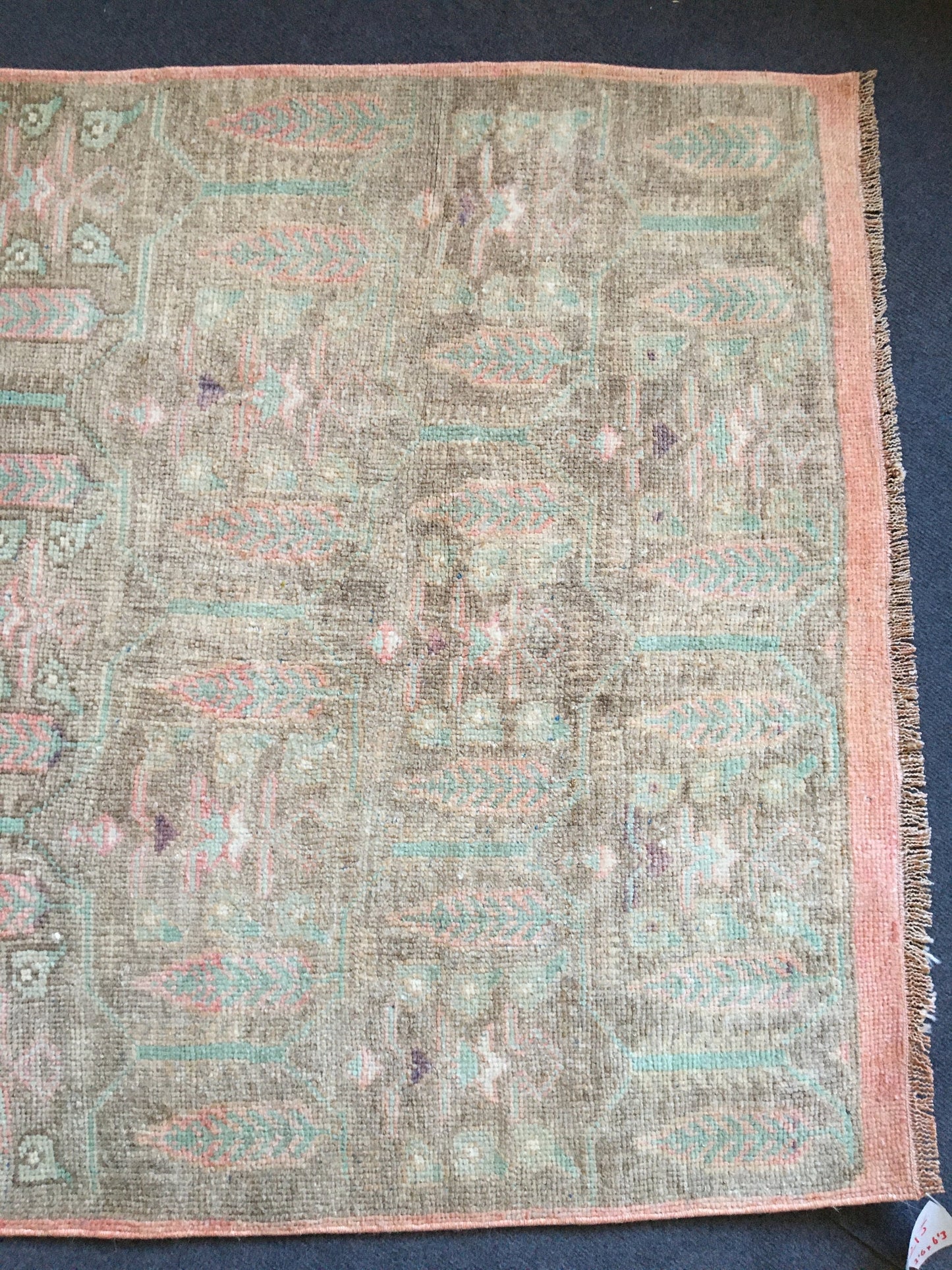 3.5x6 feet handmade vintage rug, turkish large bedroom rug, living room wool muted rug, wide kitchen area rug, oushak large bathroom rugs