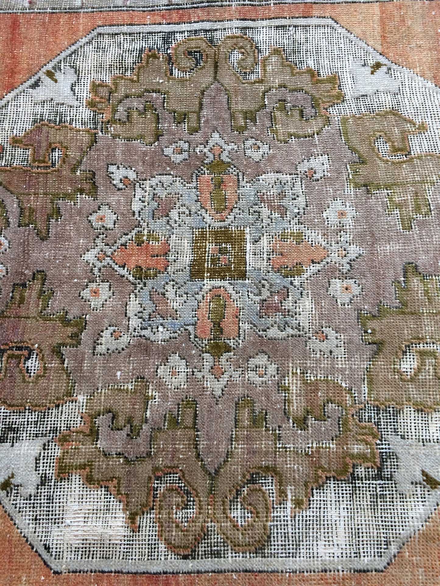 OUSHAK RUG TURKISH Oushak Rug Vintage Oushak Runner Rug Vintage Runner Rug Wool Oushak Rug Hand Made Rugs Vintage Turkish Rug