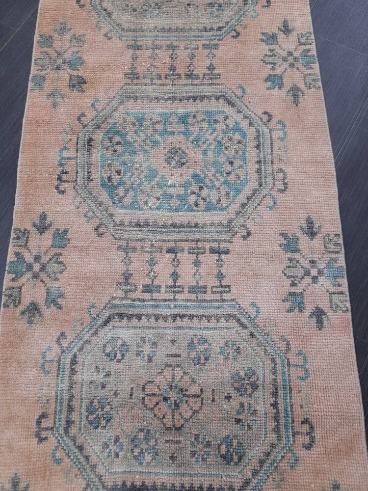 Extra Long Turkish Runner Rug Long Vintage Runner Rug 2.6 x 21.2 Vintage Distresse Runner Extra Long Oriental Runner Muted XL Antique Runner