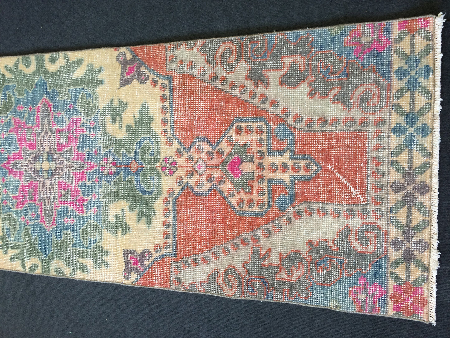 Oushak Runner Rug Turkish Runner Rug Vintage Runner Rug Hallway Runner Rug Runner