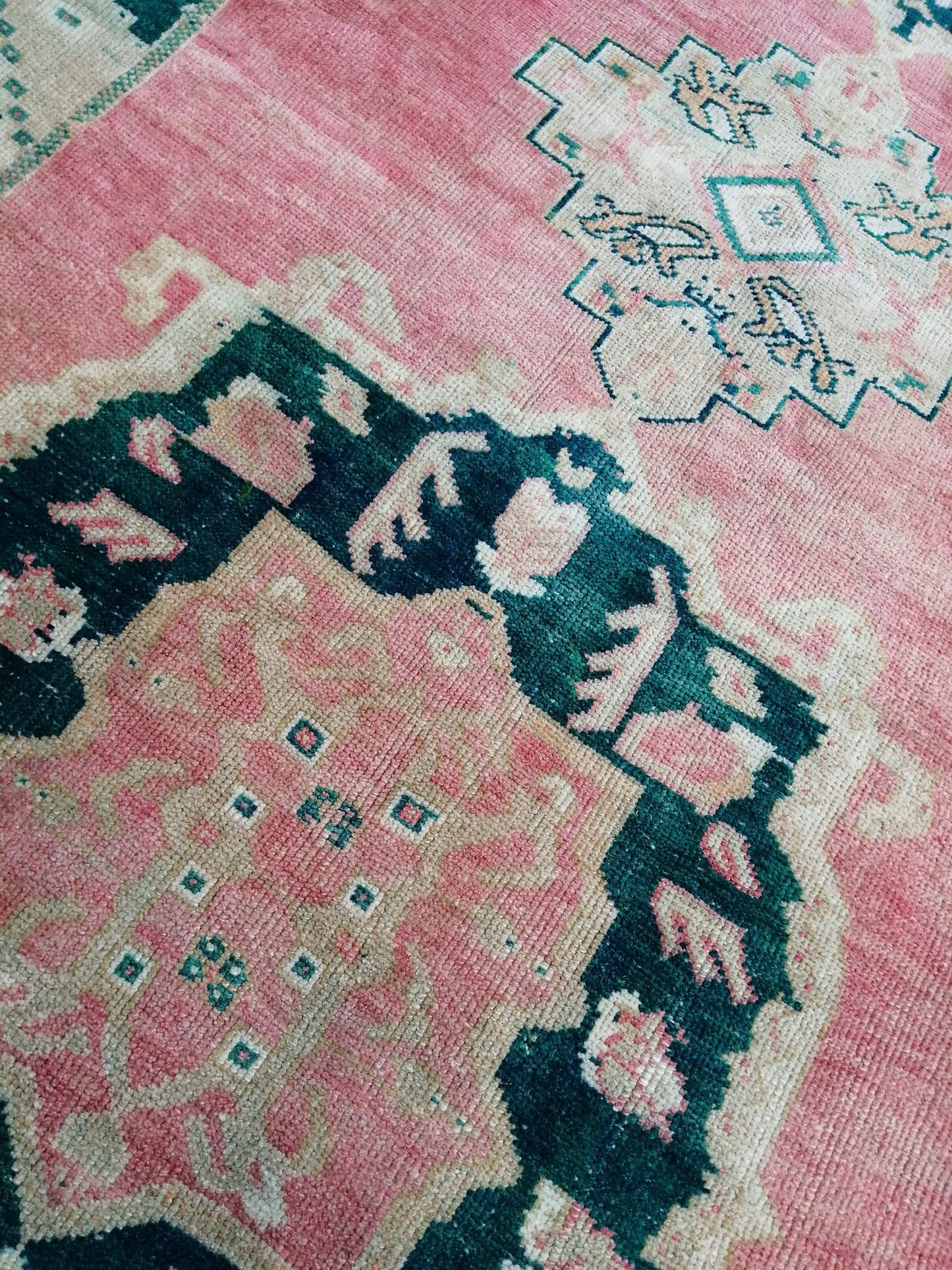 Handmade Runner RUG TURKISH 4.4 x 10.9 Rug Vintage Oushak Runner Rug Vintage Runner Rug Wool Oriental Rug Vintage Turkish Rug