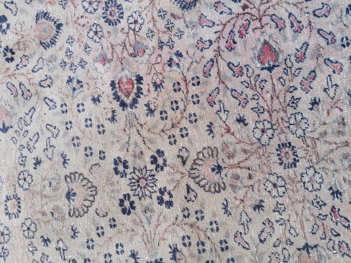 7.8 x 10.10 Vintage turkısh rug, vintage oushak rug, wool anatolian rug