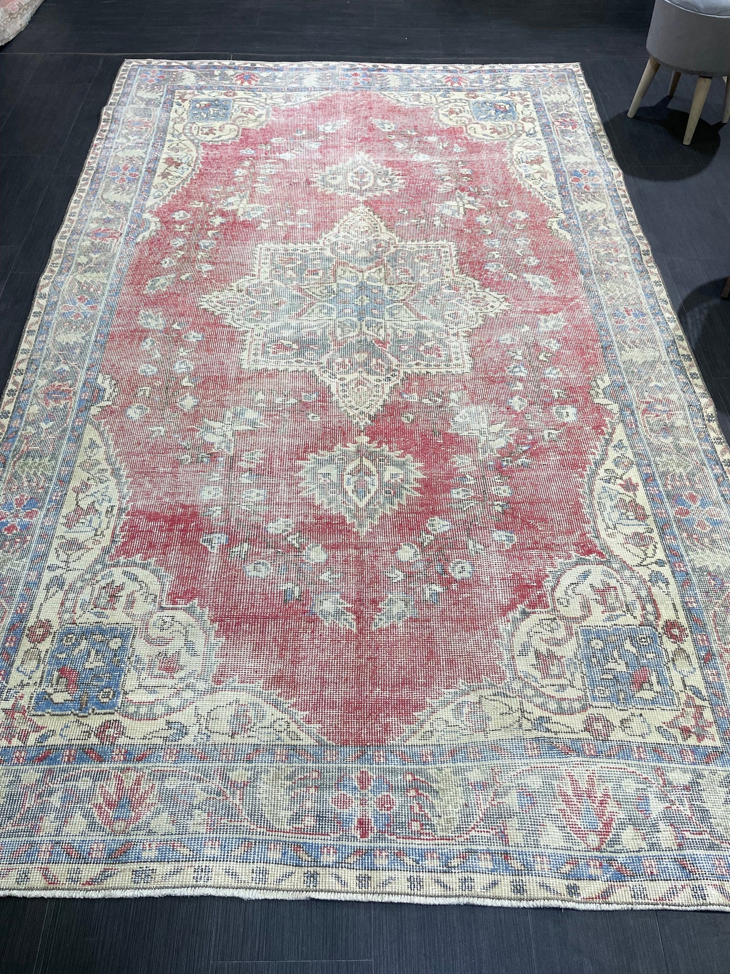Persian RUG, Oushak 5.10 x 9.6 Rug, Vintage Rug, Vintage Persian Wool Rug, Handmade Rug, Vintage Turkish Rug Oriental Rug