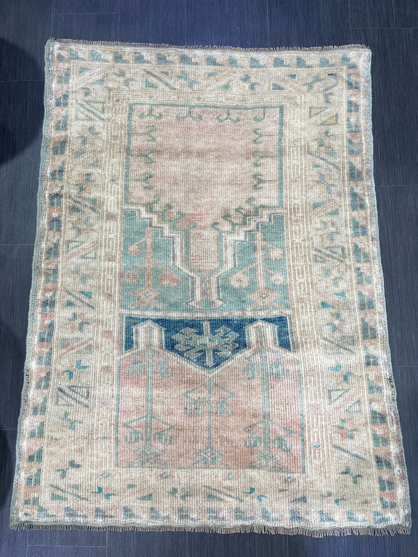 Antique Oriental RUG, Antique TURKISH 3.2 x 4.5 Rug, Vintage Persian Rug, Vintage Wool Hand Knotted Rug, Muted Handmade Rug