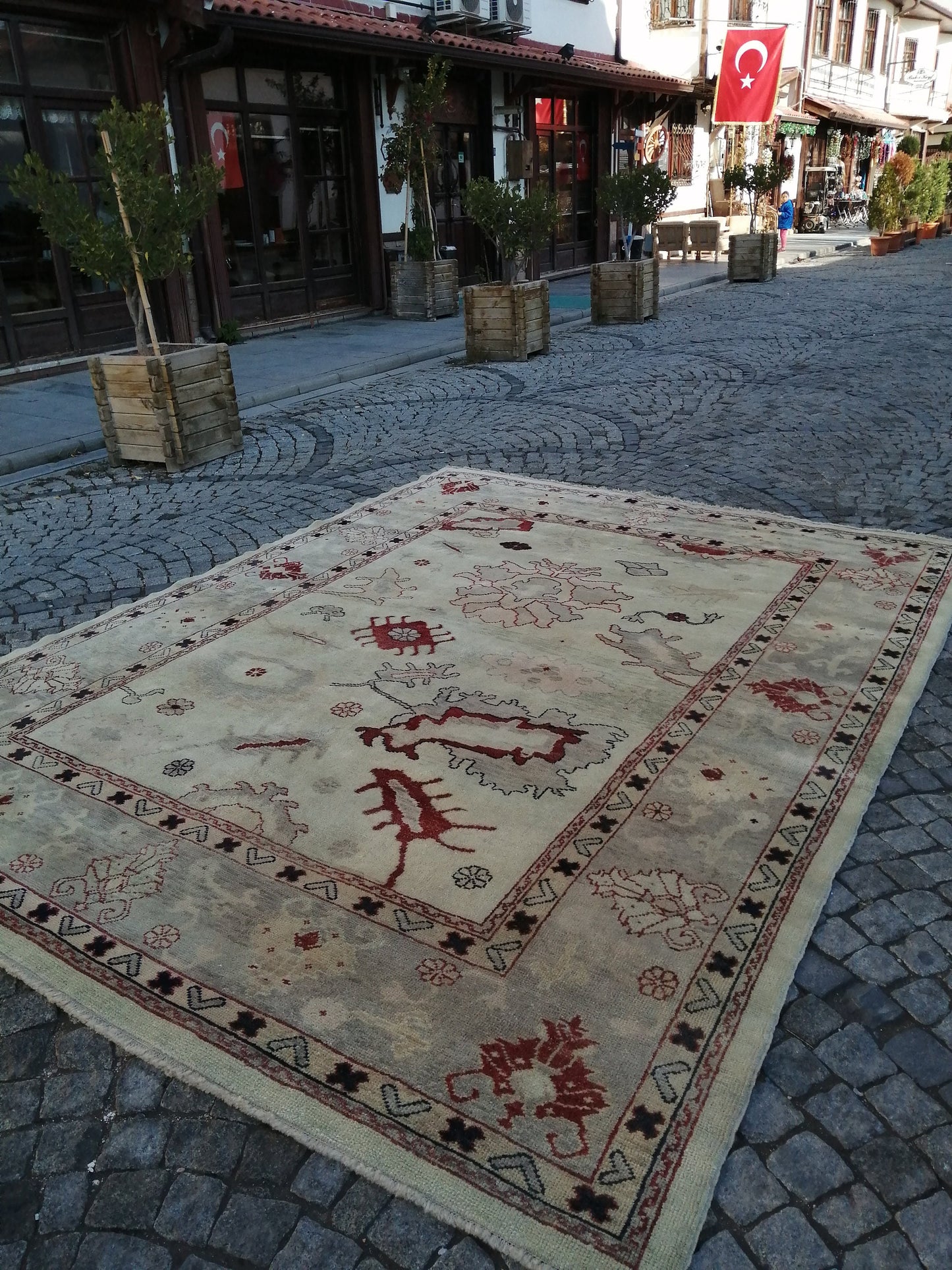 9x12 OUSHAK RUG, TURKISH Oushak Rug, Vintage Authentic Oushak Rug, Rug, Wool Oushak Rug Hand Made Rugs, Made In Turkey Oushak Rug