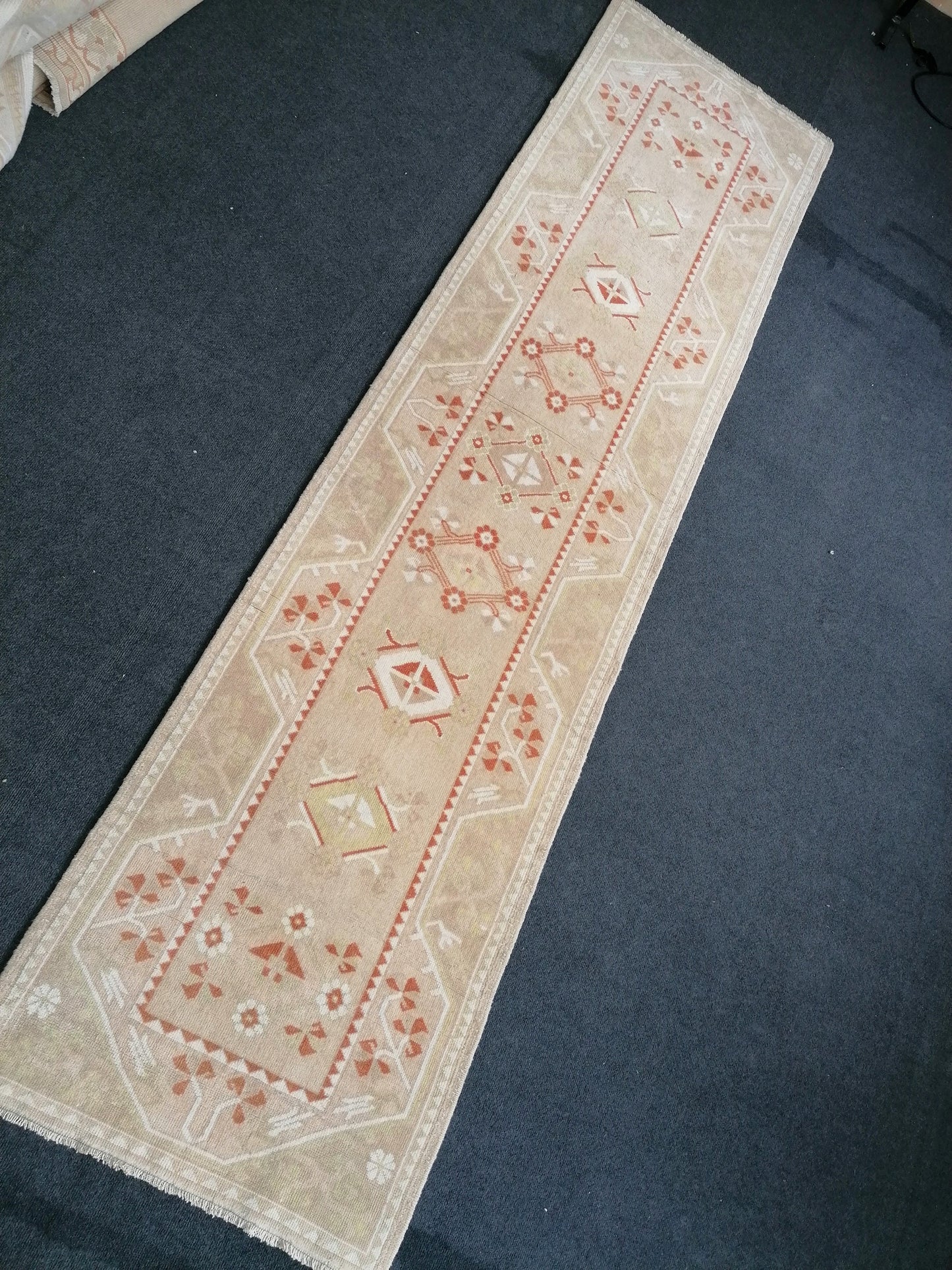 Runner rug, 10'x2'6, soft turkish runner rug, mudet vintage runner rug ,hallway runner rug, kitchen runner rug turkish oushak runner rug