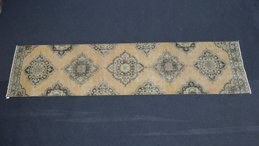 3 x 12.6 Turkish runner rug, vintage rug, turkish oushak runner rug,