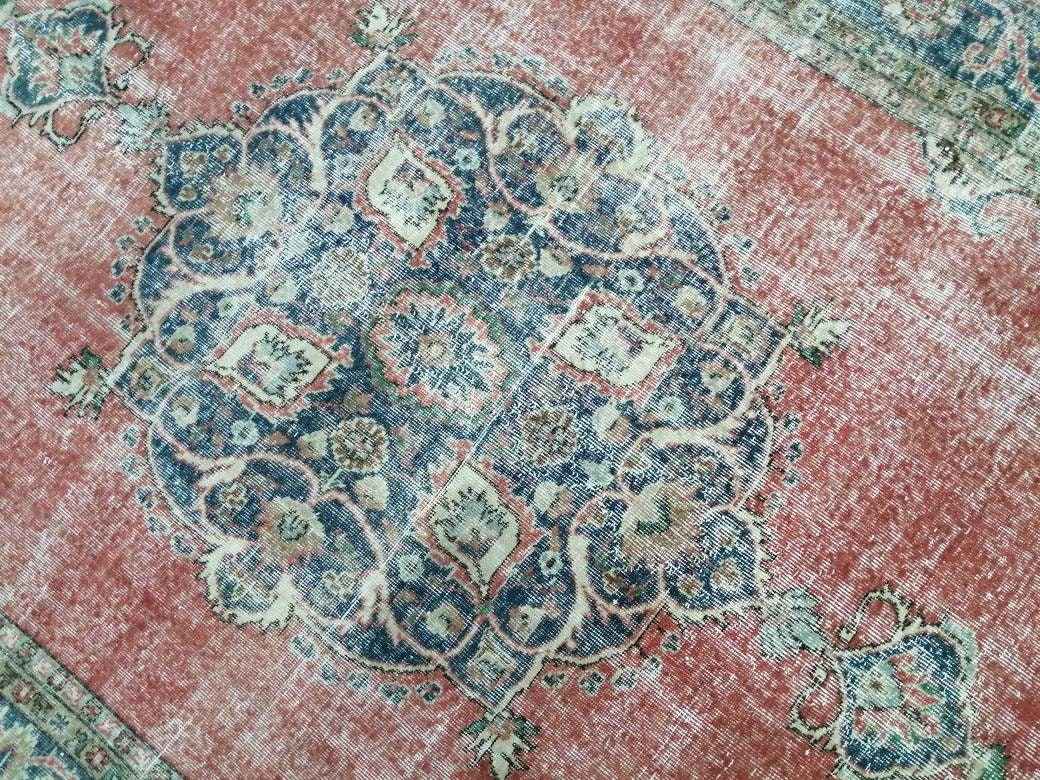 Vintage rug, Persian Rug, Antique 7 x 10. 3ft. Rug, turkish Rug, Pink Oushak rug, Ethnic Rug, Traditional Rug, wool Rug,Handmade Rug