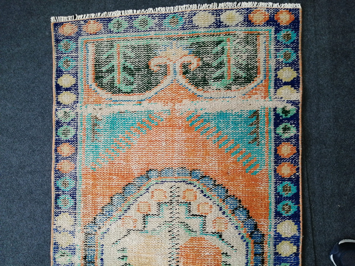 4.10 X 2.6 Mini Oushak Rug Small Area Rug Turkish Rug Oushak Rug Hand Made Rug Wool Vintage Rug