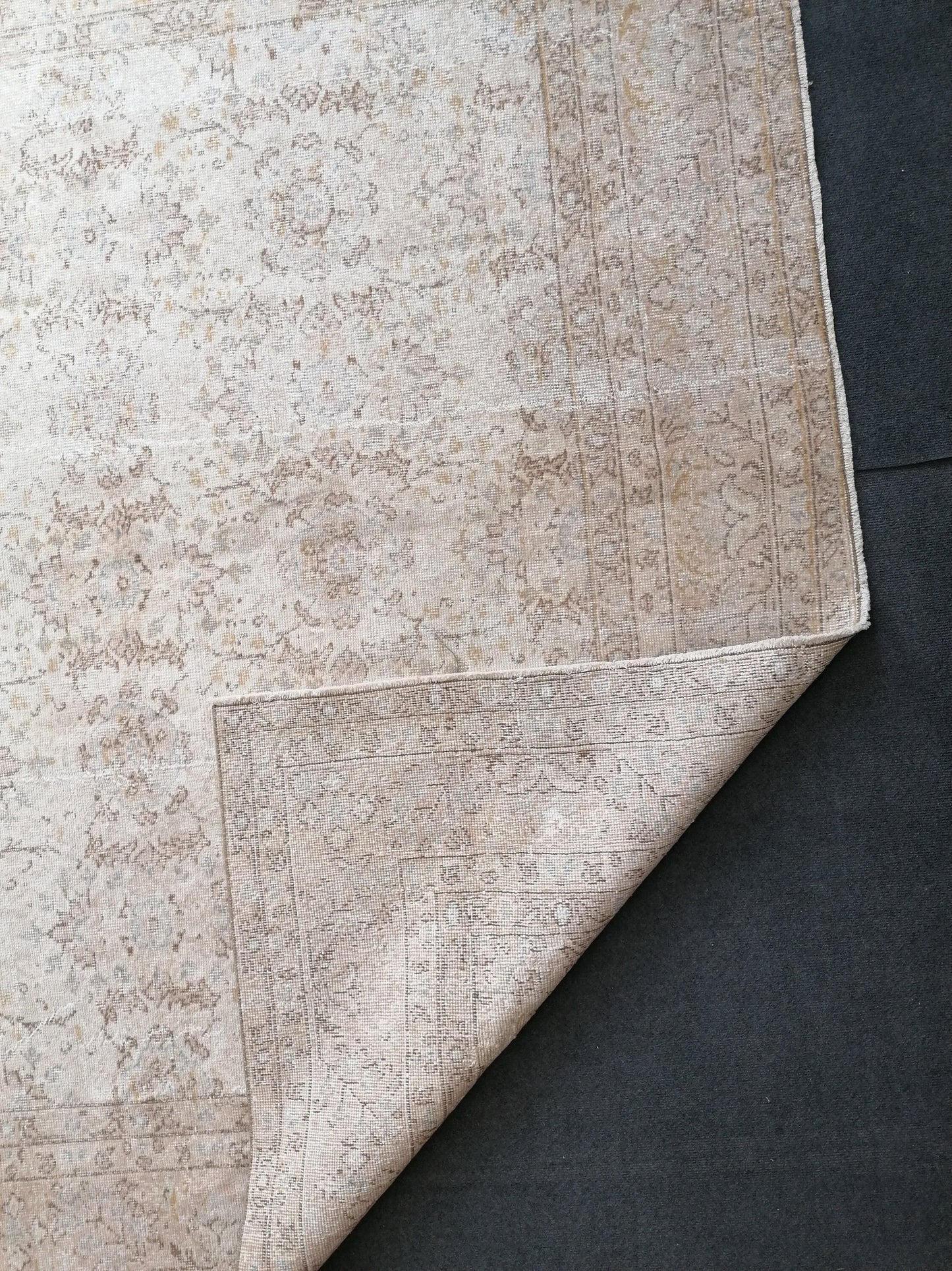 7.5 x 11 Oushak turkish rug large vintage rug, vintage oushak rug, unique handmade rug traditional rug