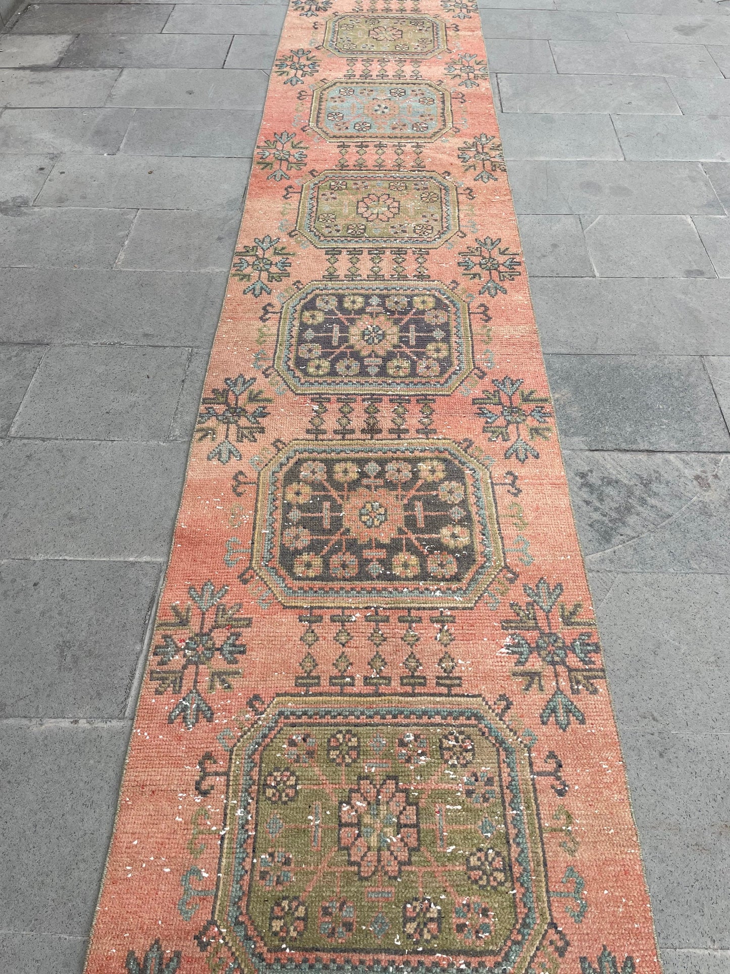 Vintage Hand Knotted 2.5 x 21.6 Extra Long Turkish Runner Very Long Stairs Runner Rug Vintage Runner Rug XL Oriental Runner Staircase Runner