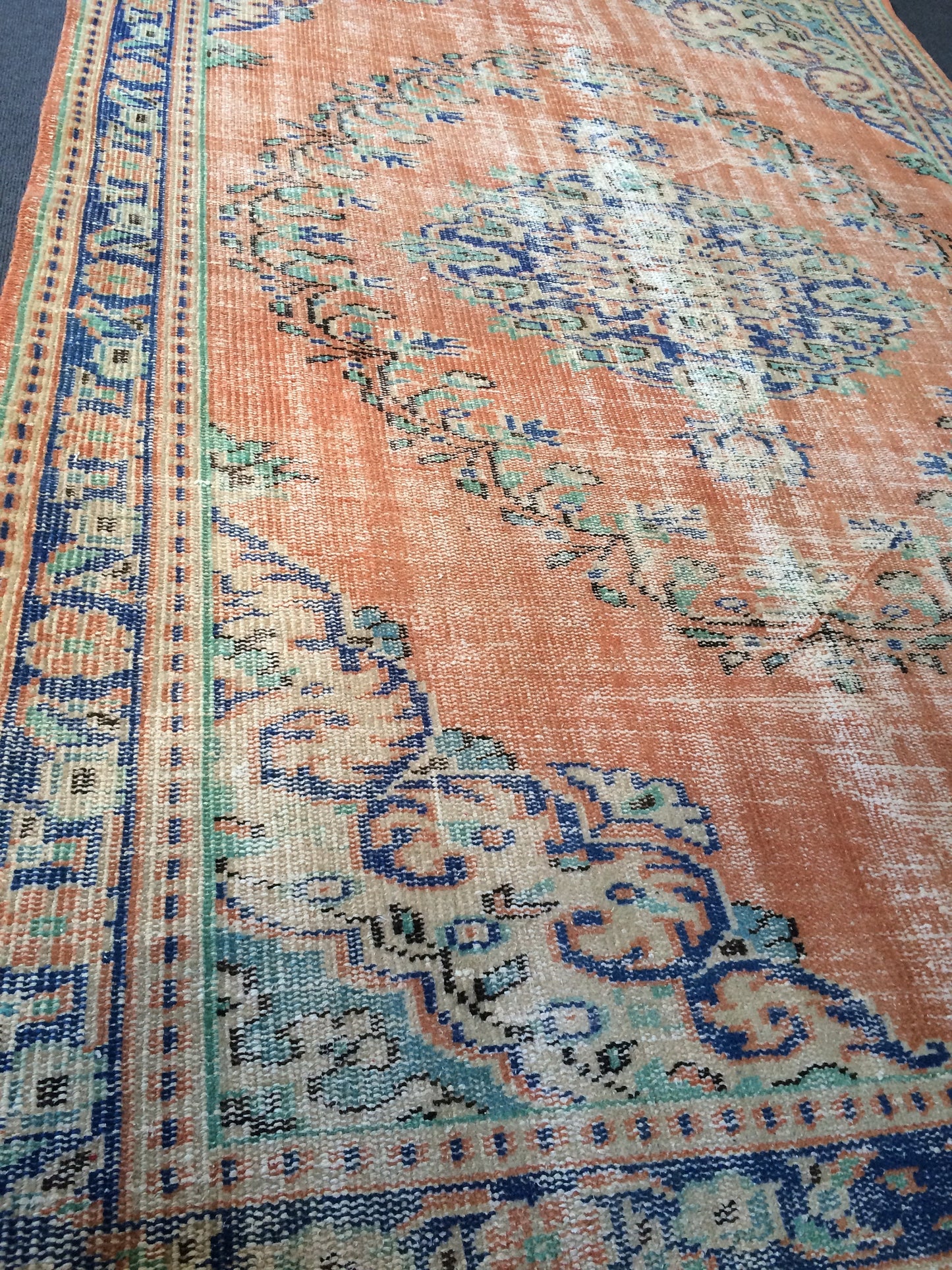 Vintage Rug Turkish Rug Oushak Rug Bohemian Rug Living Room Rug Wool Oushak Rug Hand Made Rug