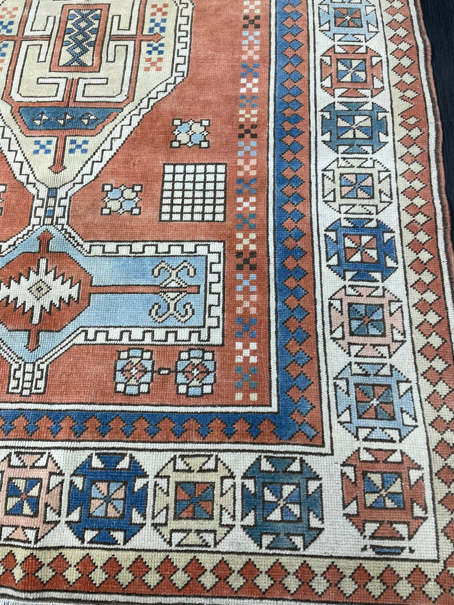 Vintage Oushak Rug 4.7 x 7 Vintage Rug Wool Antique Rug Hand Made Rugs Vintage Turkish Rug OUSHAK RUG TURKISH Oushak Rug