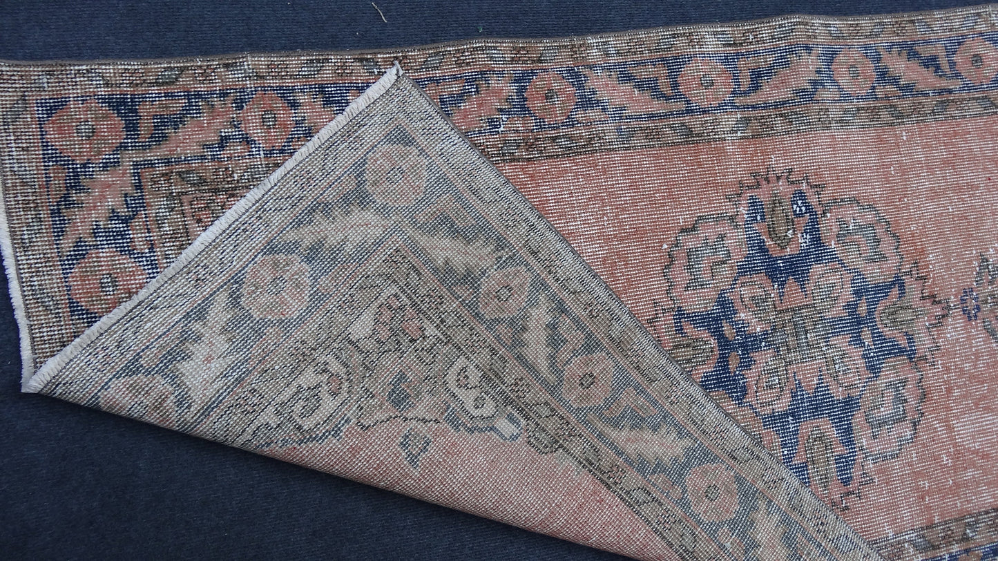 Runner rug, distressed vintage rug, hallway runner rug 141x34 inches