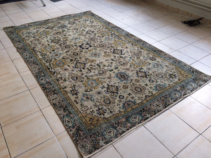 Green Turkish Rug,Oushak Rug,Turkish Rug