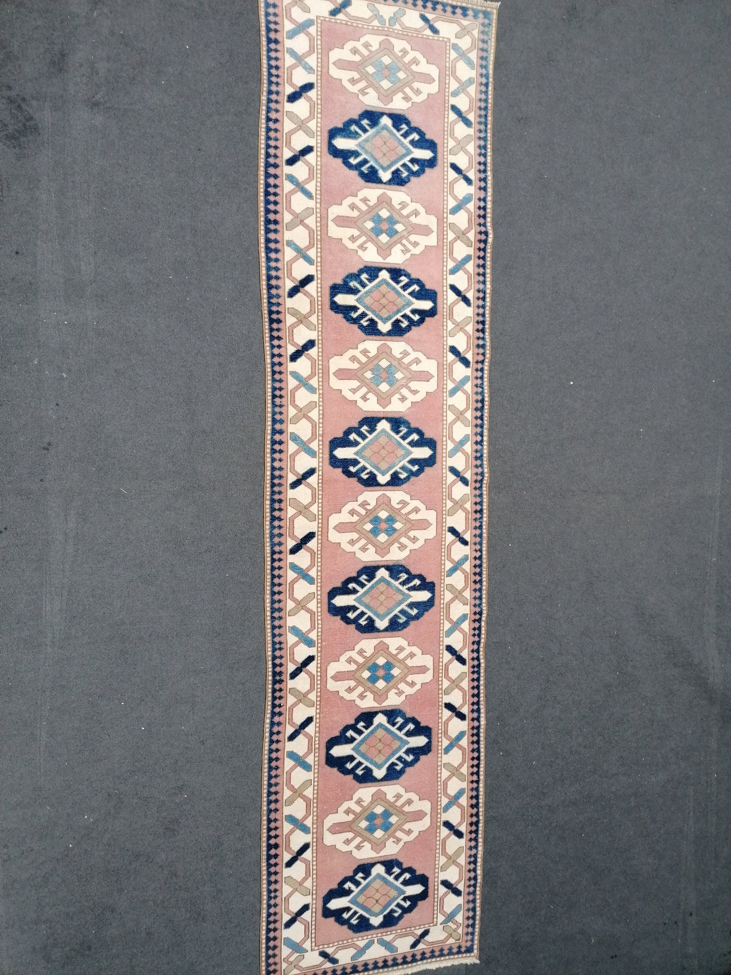 2'10x11'4 runner wool rug, vintage handmade runner,hallway runner rug, kitchen runner rug, oushak turkish runner rug