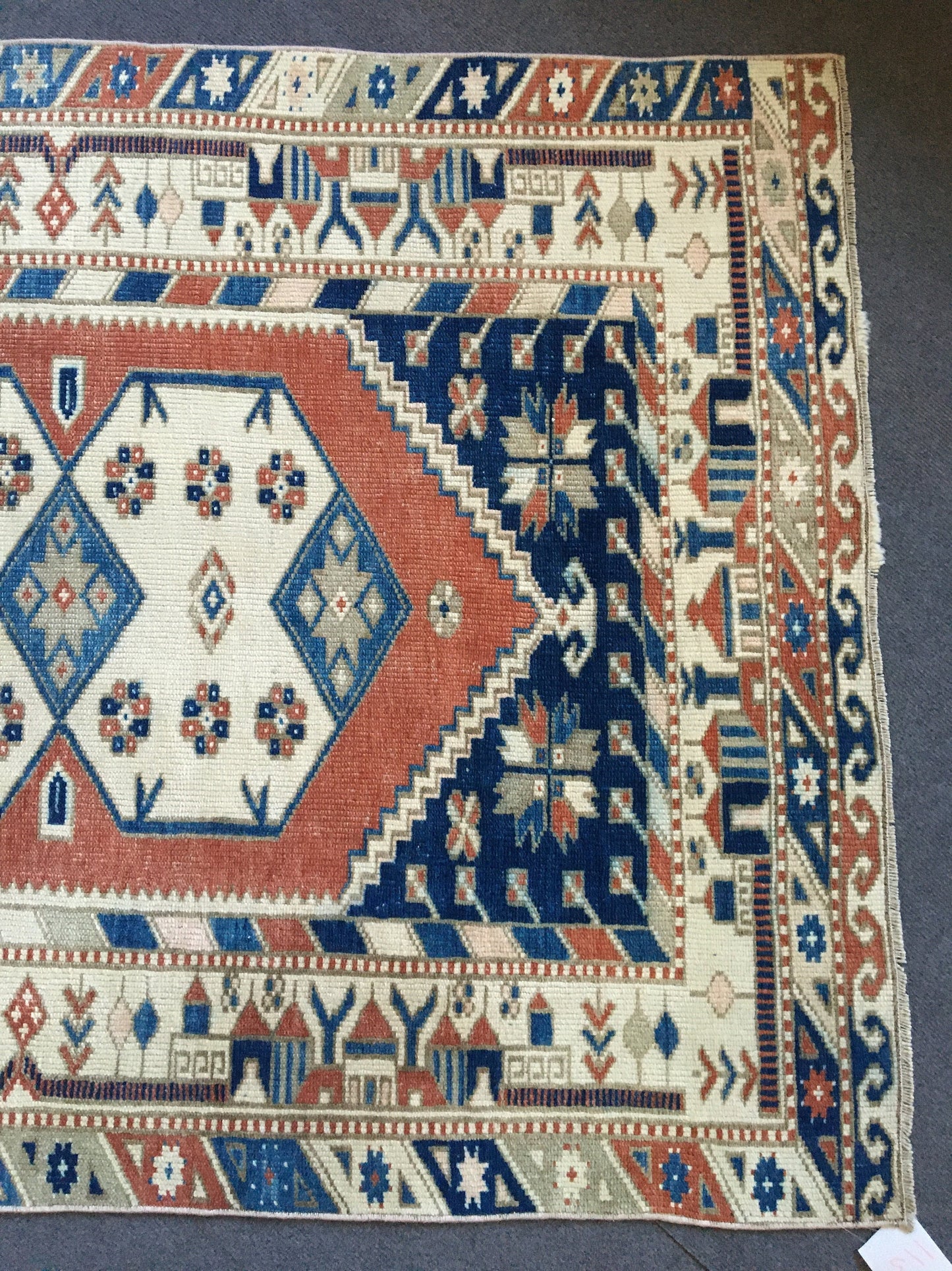 4x6 feet trurkish blue muted bedroom rug, vintage oushak living room flor large rug, kitchen area wide bohemian rug, etnique large bathroom