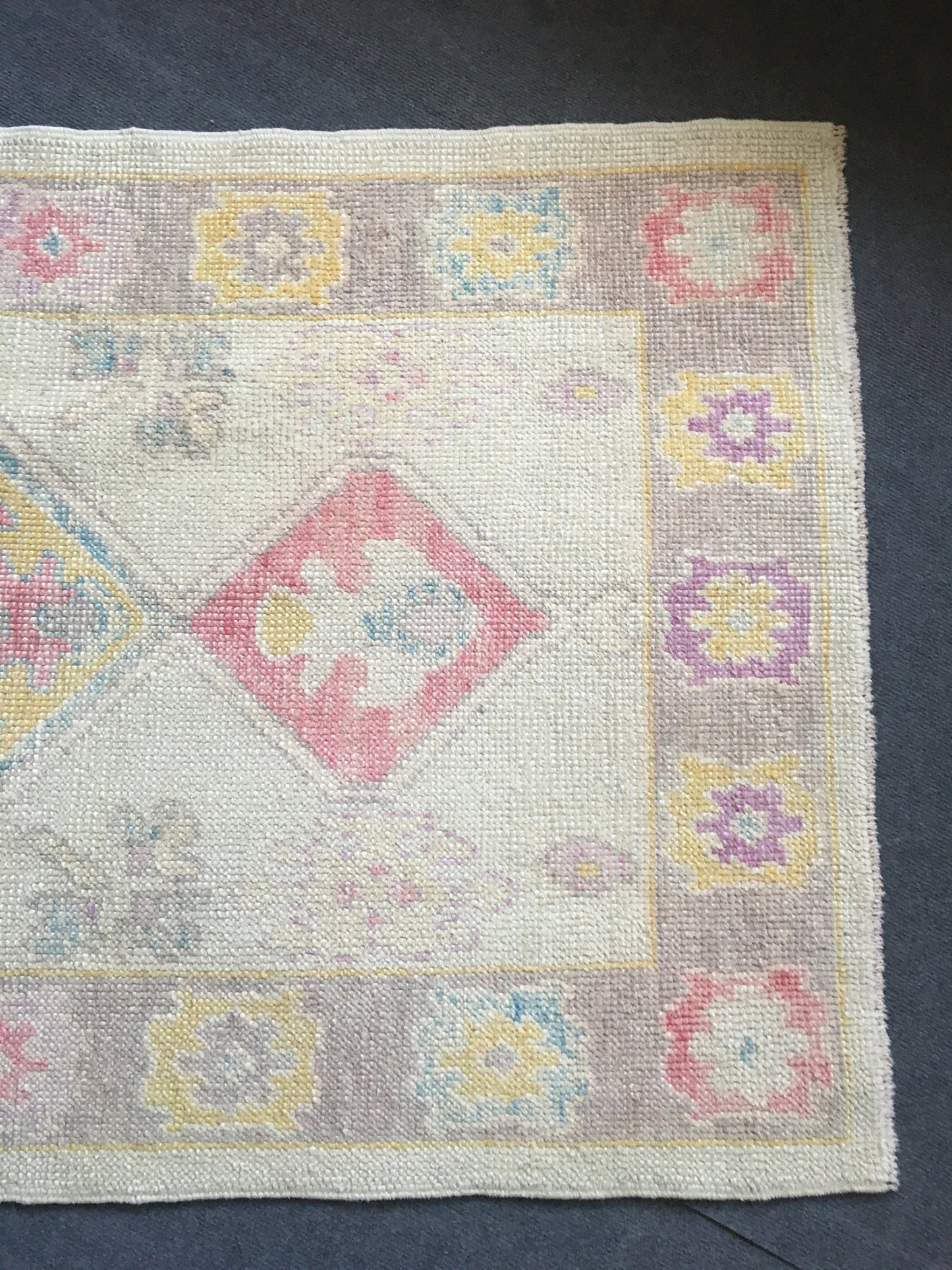 3x8 feet handmade new turkish runner rug, vintage destroyed beige wool kitchen floor runner, long oushak purple living room area runner rug