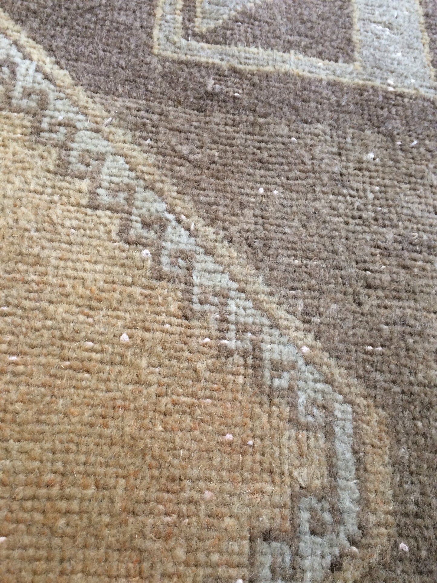 12.2 x 3.8 Oushak Runner Rug Turkish Runner Rug Neutral Vintage Runner Rug Hallway Runner Rug Muted Kitchen Runner Rug Wool Runner Rug Wool