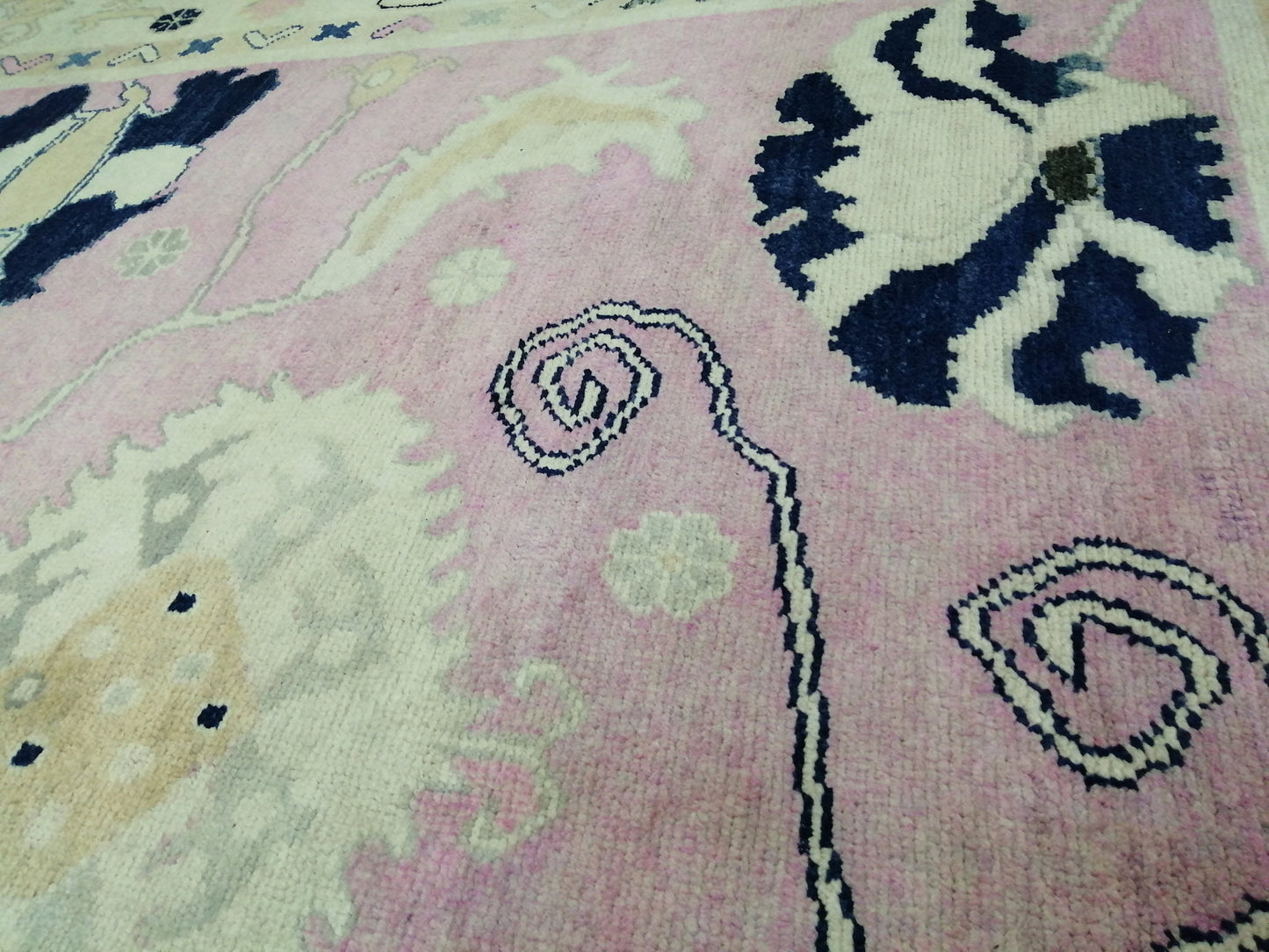 9x11.8 OUSHAK RUG, TURKISH Oushak Rug, Vintage Oushak Rug, Rug, Wool Vintage Rug Hand Made Rugs, Made In Turkey Oushak Rug, 9x12 high Pile