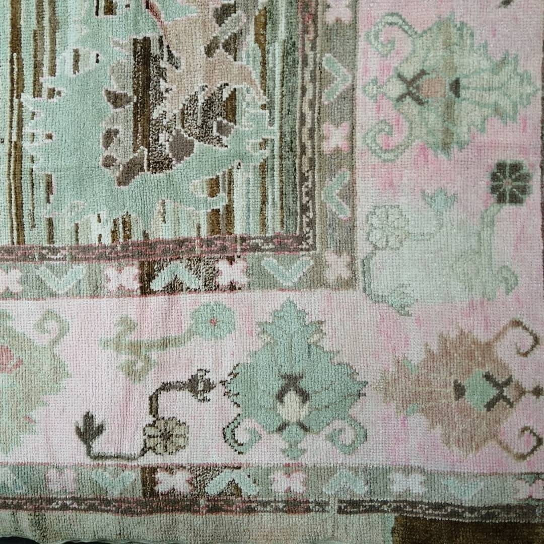 OUSHAK RUG, 12.2 x 9.2 TURKISH Oushak Rug, Vintage Oushak Rug Wool Oushak Rug Hand Made Rugs, Authentic Oushak Rug