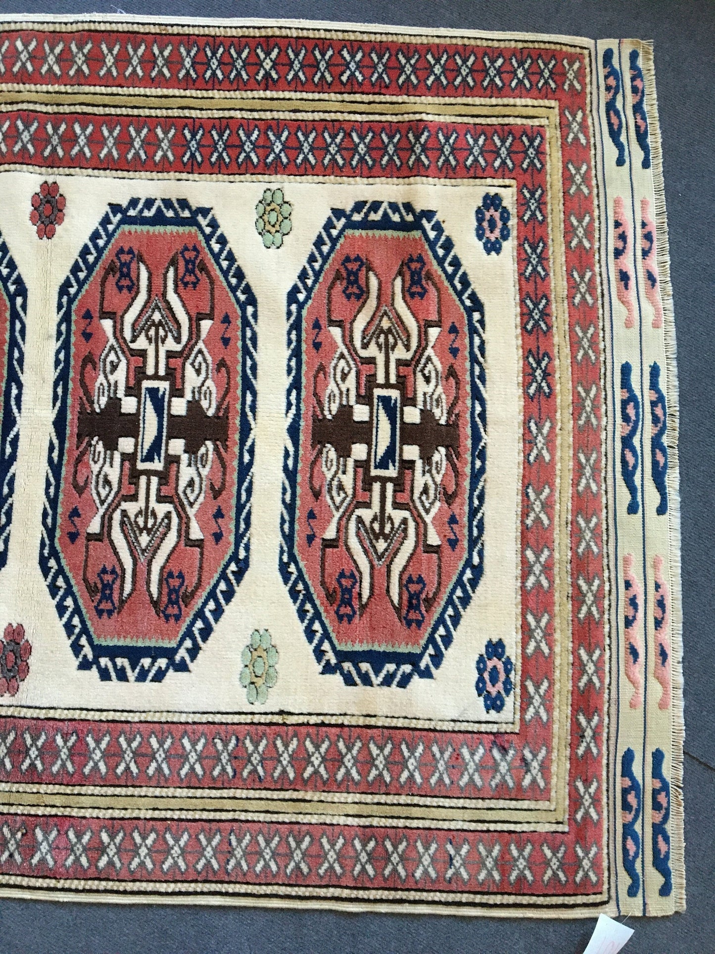 4x5 feet wide oushak turkish rug, large vintage living room floor rug, large bedroom area floor rug, kitchen middle rug,natural brown rug