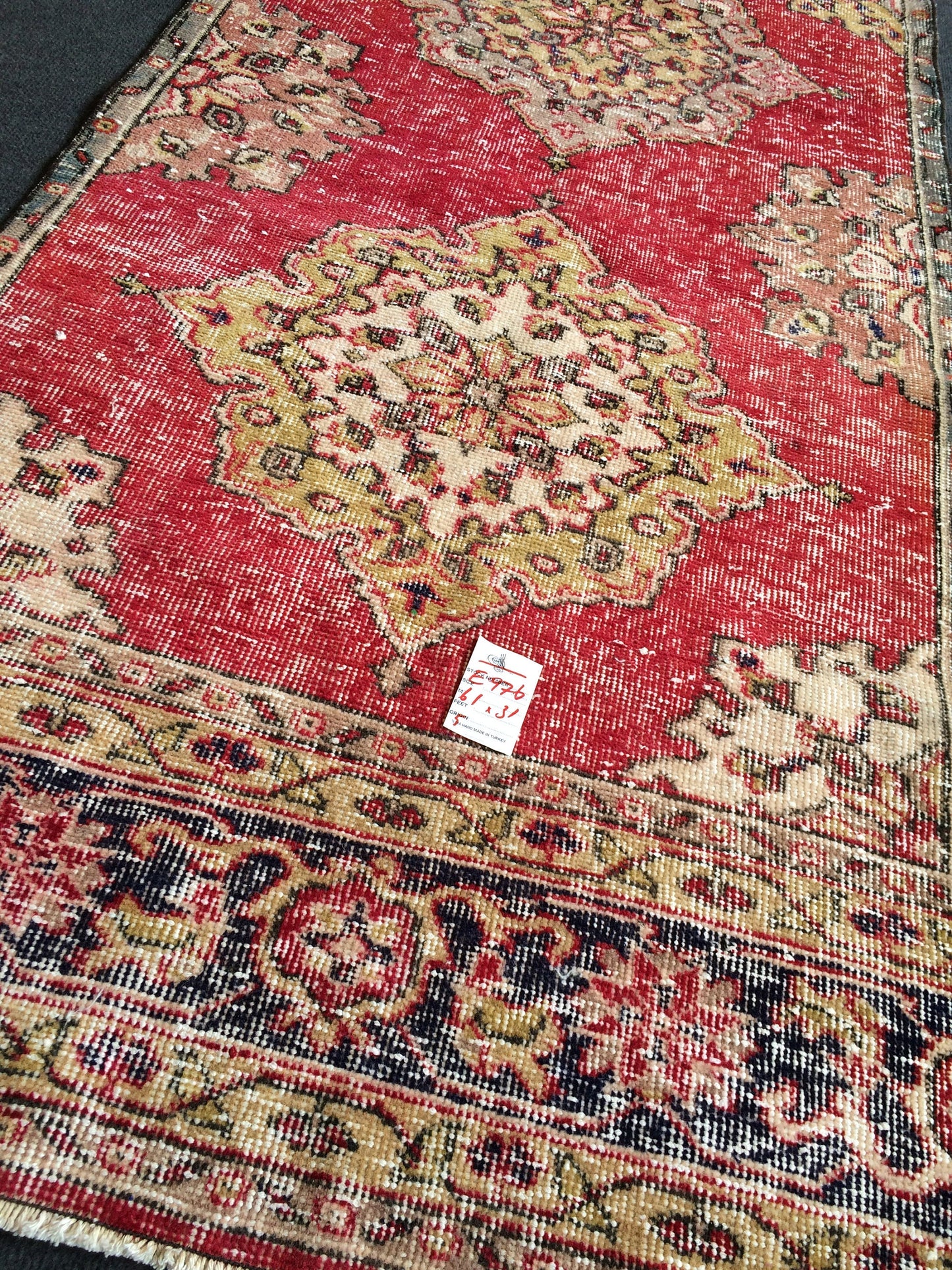 Vintage Mini Rug Small Area Rug Turkish Rug Oushak Rug Hand Made Rug Vintage Rug