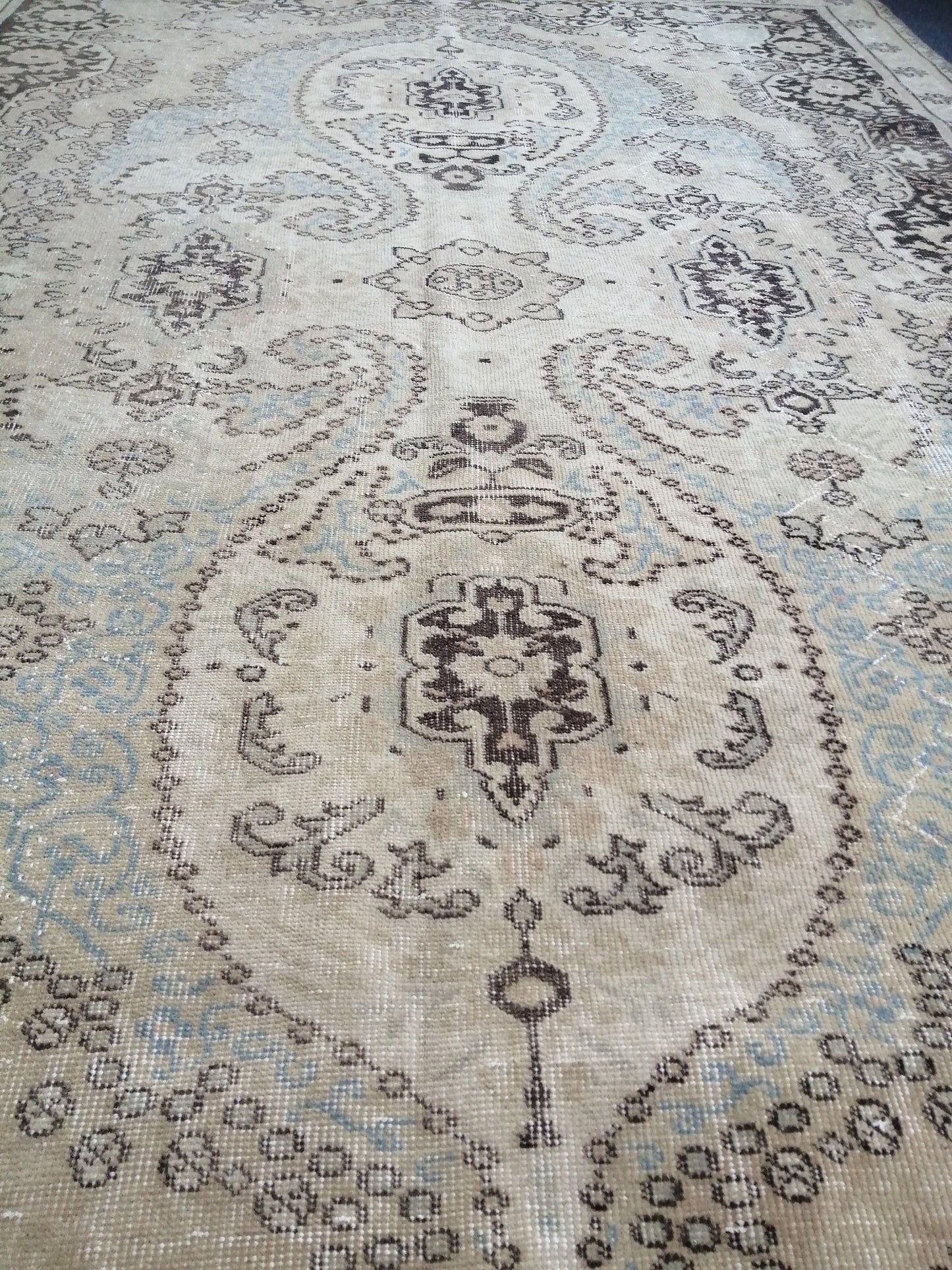 9.9 x 6.7 OUSHAK RUG TURKISH Oushak Rug Vintage Oushak Runner Rug Vintage Runner Rug Wool Oushak Rug Hand Made Rugs Vintage Turkish Rug