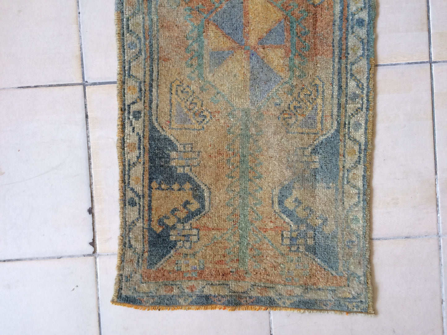 Mini Rug Small Area Rug Turkish Rug Oushak Rug Hand Made Rug Vintage Rug