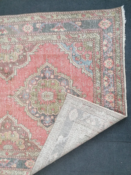 Turkish runner rug, oushak vintage rug 5x9 feet vintage oushak rug, decorative turkish rug bohemian rug, traditional turkish decor