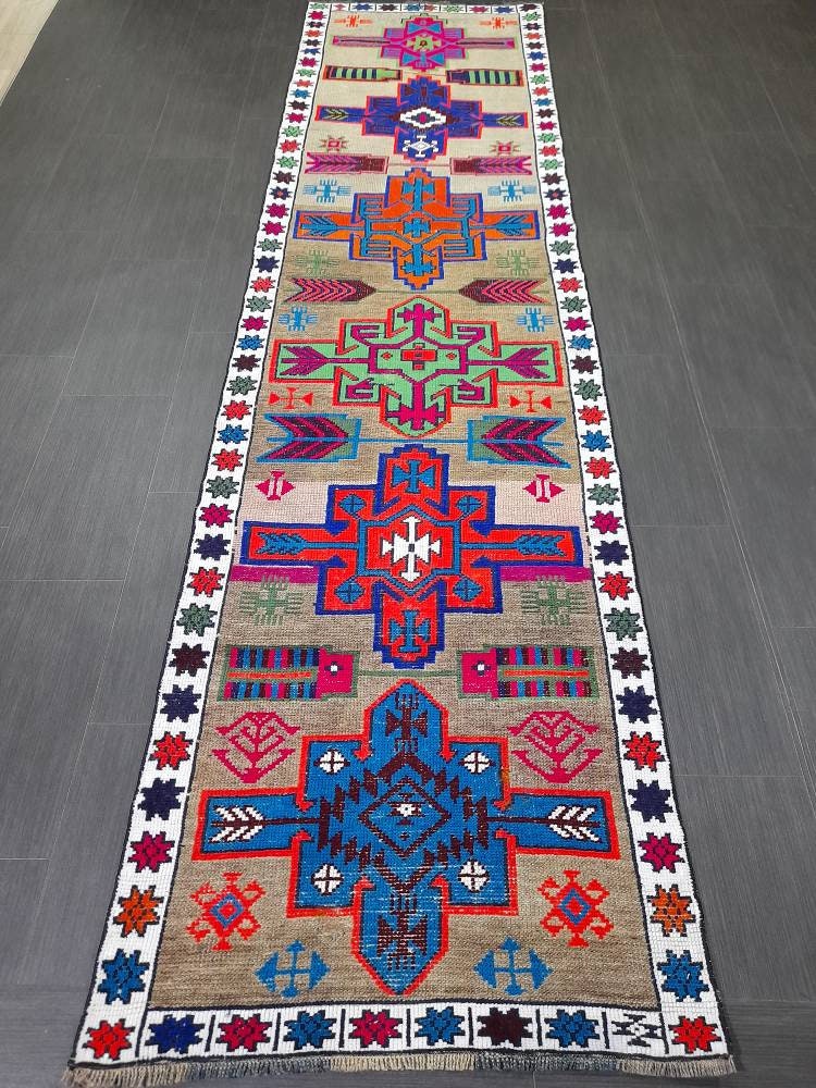 2.8 x 11 Oriental Runner Rug Rug Vintage Runner Rug Hallway Runner Rug Kitchen Runner Rug Wool Runner Persian Runner Rug Kurdish Runner Rug