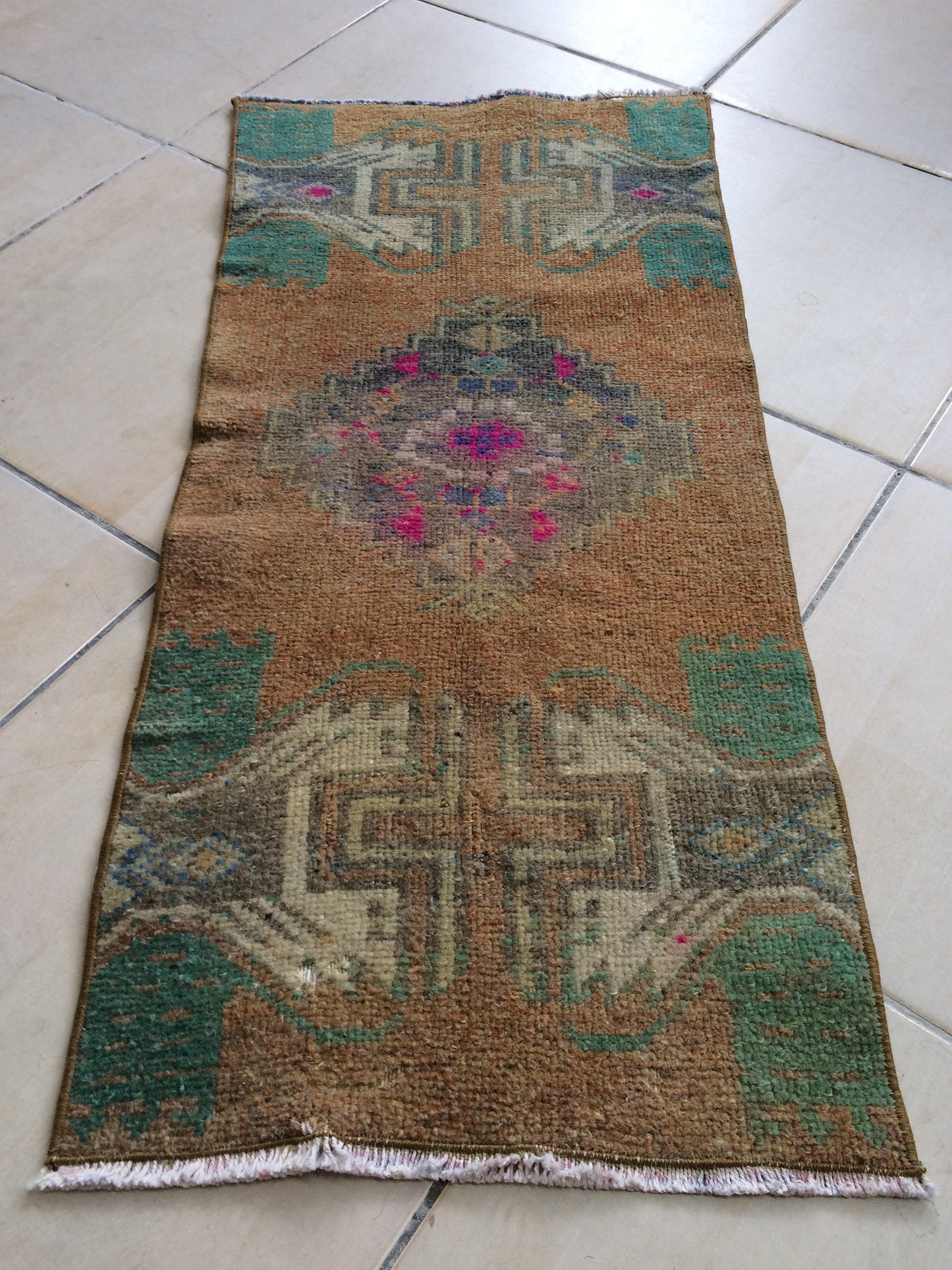 Turkish Mini Rug Oushak Small Area Rug Turkish Rug Oushak Rug Hand Made Rug Vintage Rug