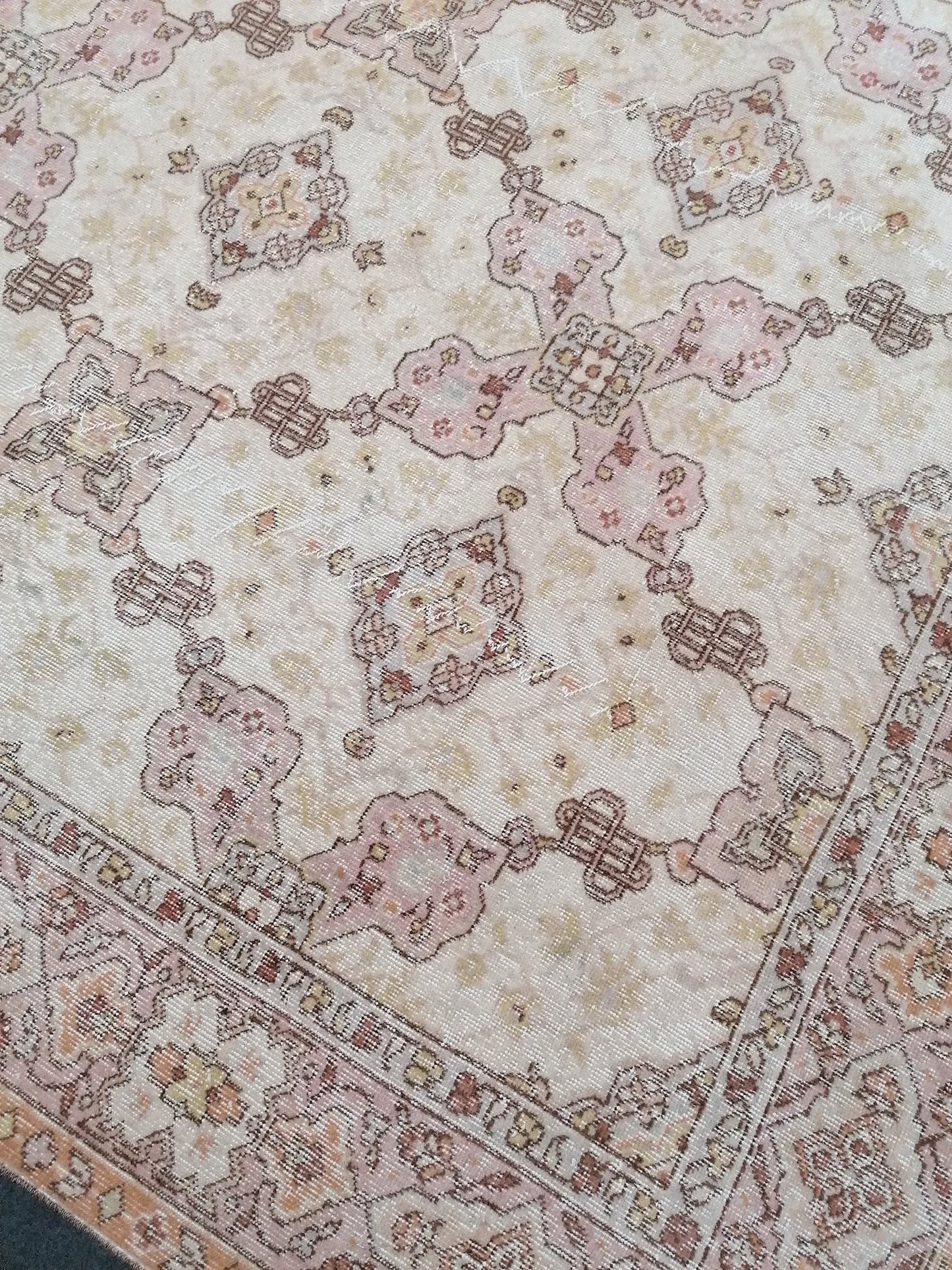 6.8 x 10.5 Turkish oushak rug, vintage rug, large vintage oushak rug, traditional rug