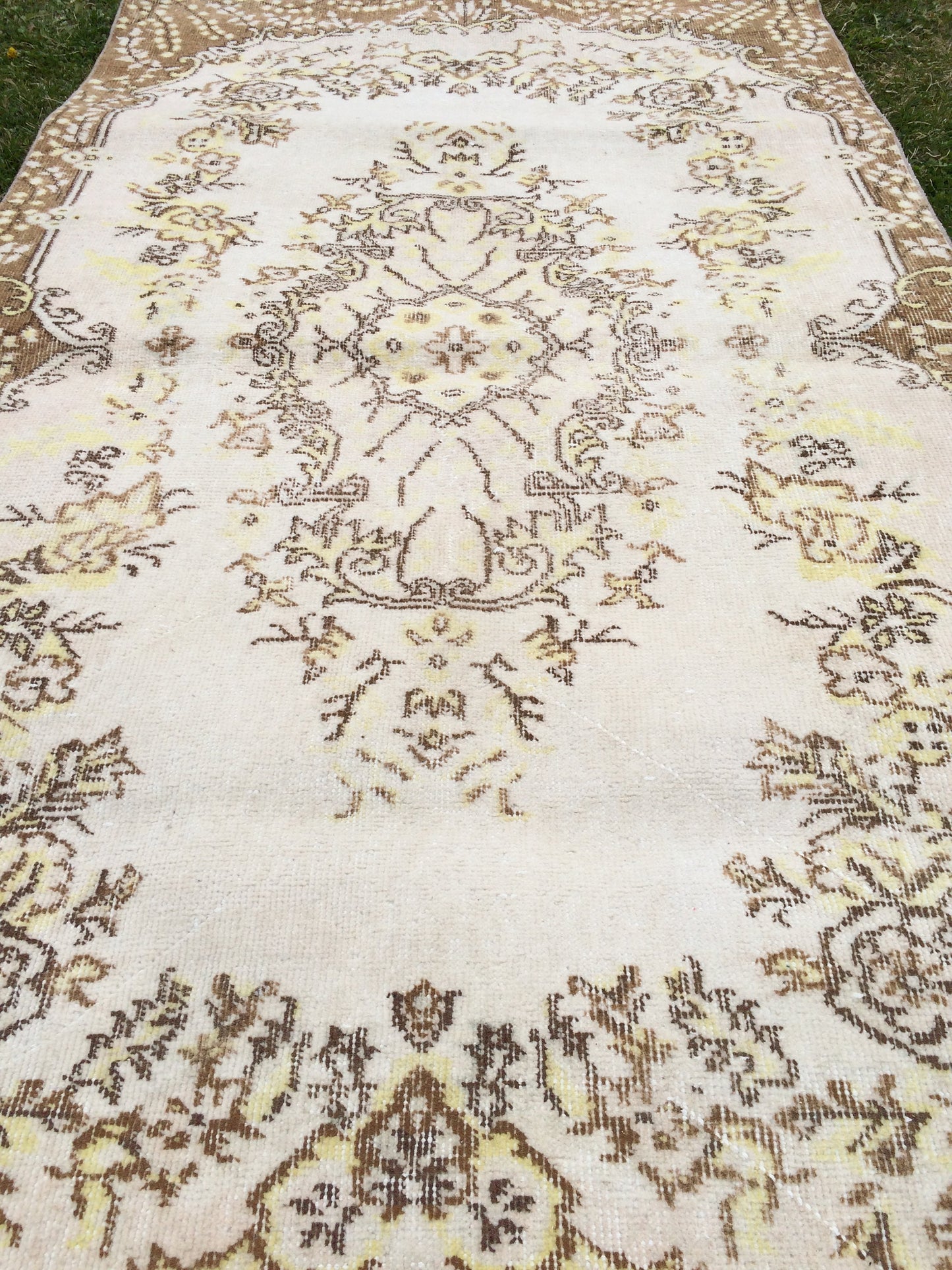 VINTAGE RUGS, TURKISH Rugs, Antique Rug, Oushak antique Rug, Hand woven Rug, Weaving Rug, Muted Rug, Kitchen Rug, Eclectic rug, Wool Rugs