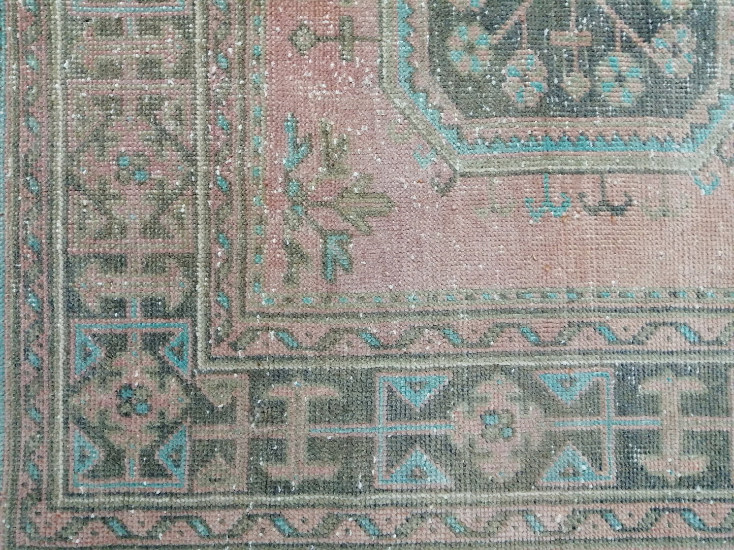 Oushak Runner Rug 11.4 x 4 Vintage Turkish Runner Rug Vintage Runner Rug Hallway Runner Rug Kitchen Runner Rug Wool Runner Rug