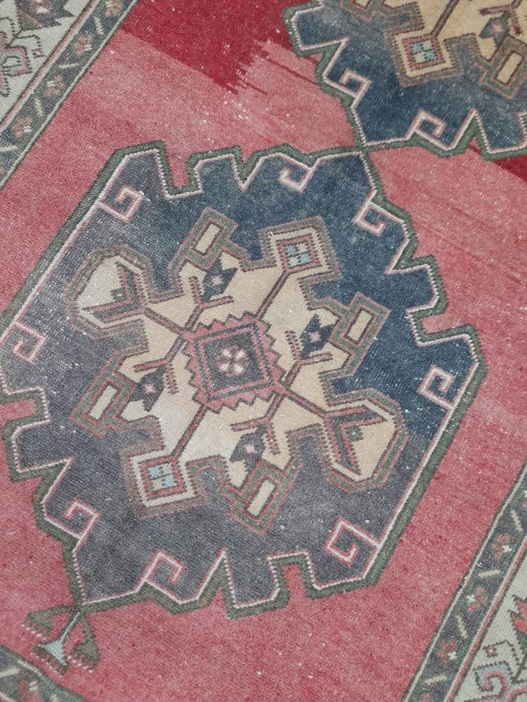 Muted Vintage Runner Rug 4.8 x 11 Oriental Runner Rug muted Turkish Runner Rug Hallway Runner Rug Kitchen Runner Rug Wool Runner Rug