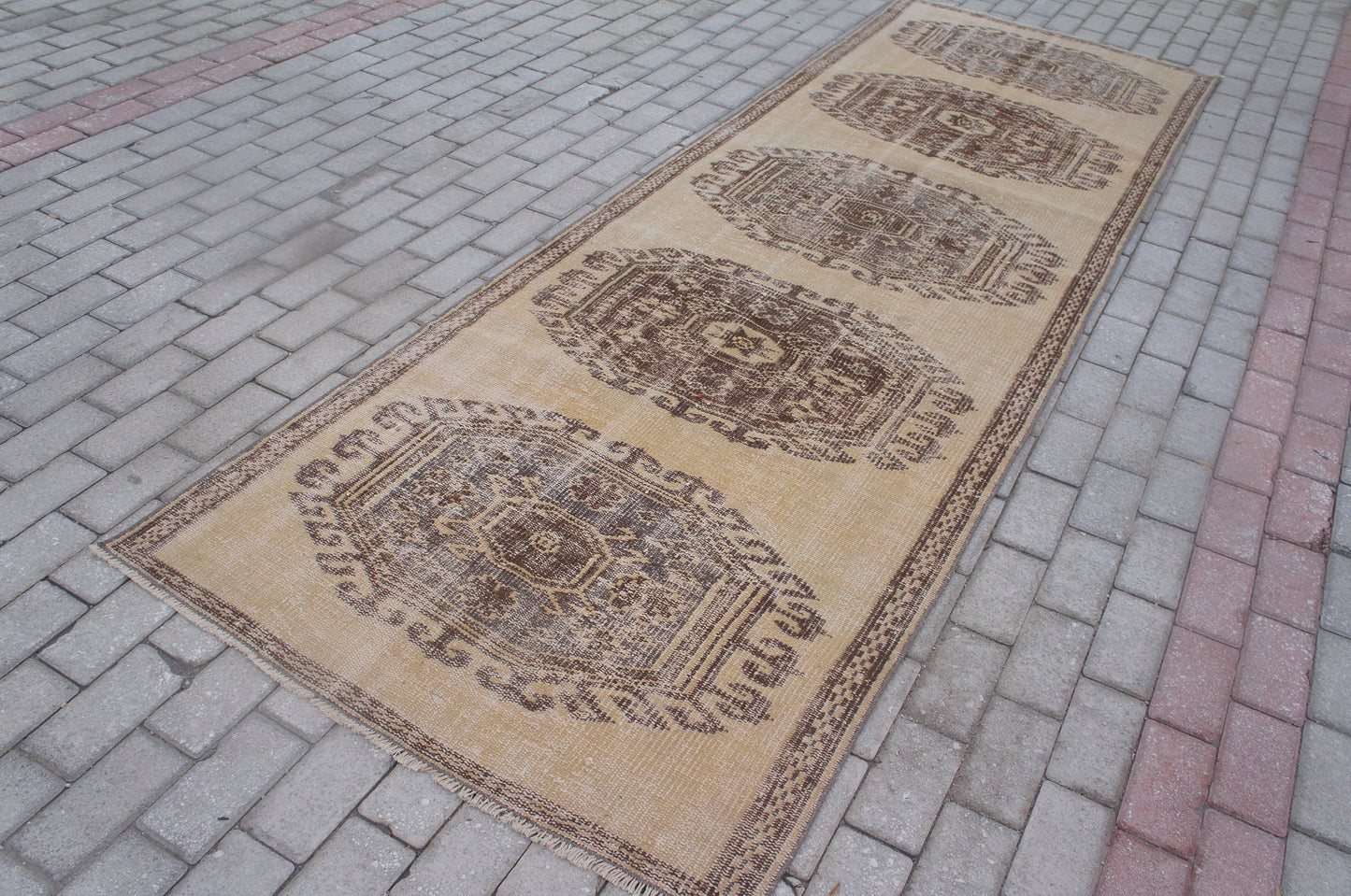 3x11 Oushak Runner Hallway Long Runner Rug, Oushak Runner Rug, Bohemian Rug, Vintage Rug, Farmhouse Runner Rug, Wool Runner Rug