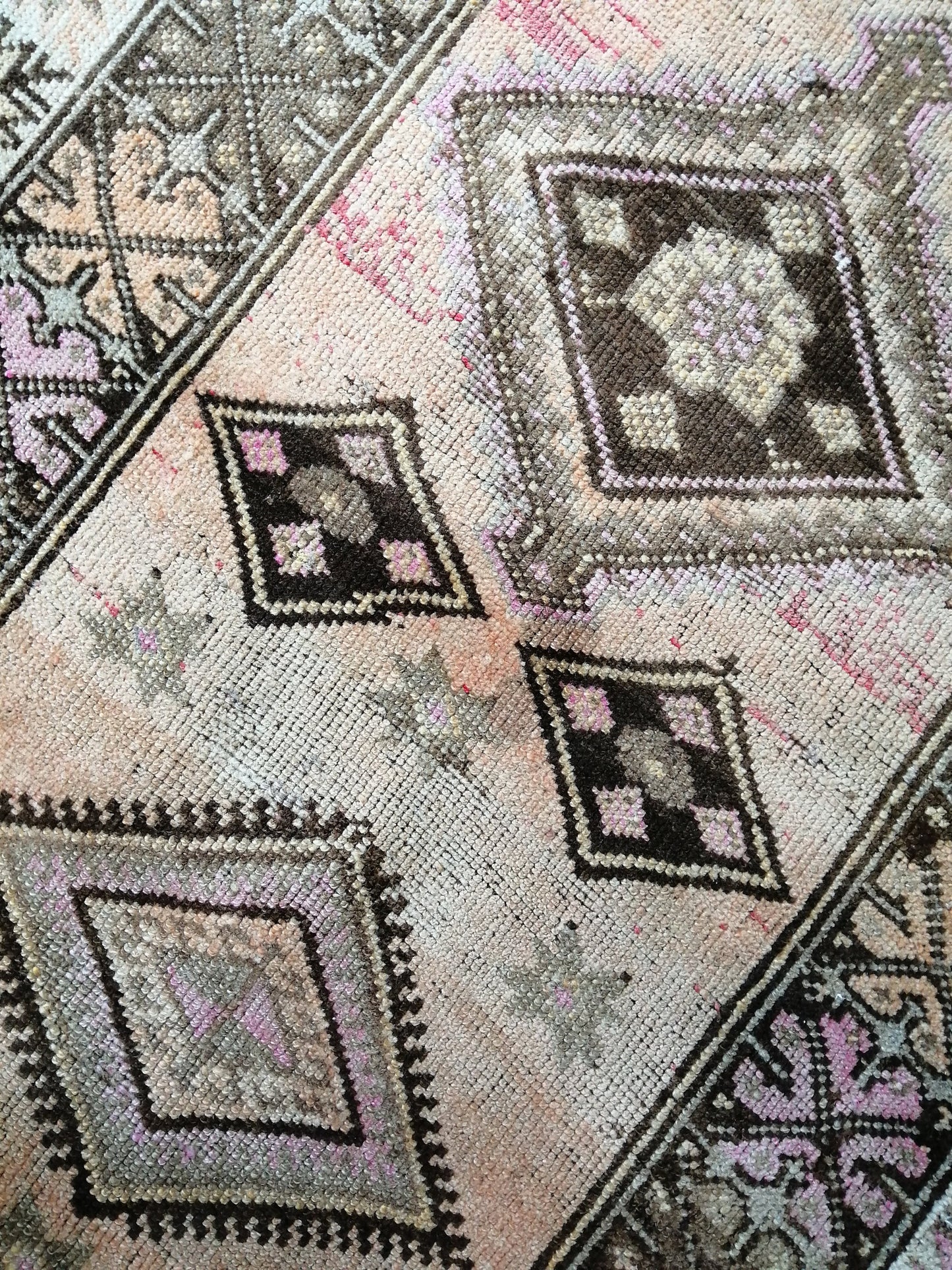 Oushak Runner Rug Turkish 3.4 x 11 Runner Rug Vintage Runner Rug Hallway Runner Rug Kitchen Runner Rug Wool Runner Rug Wool Oushak Rug