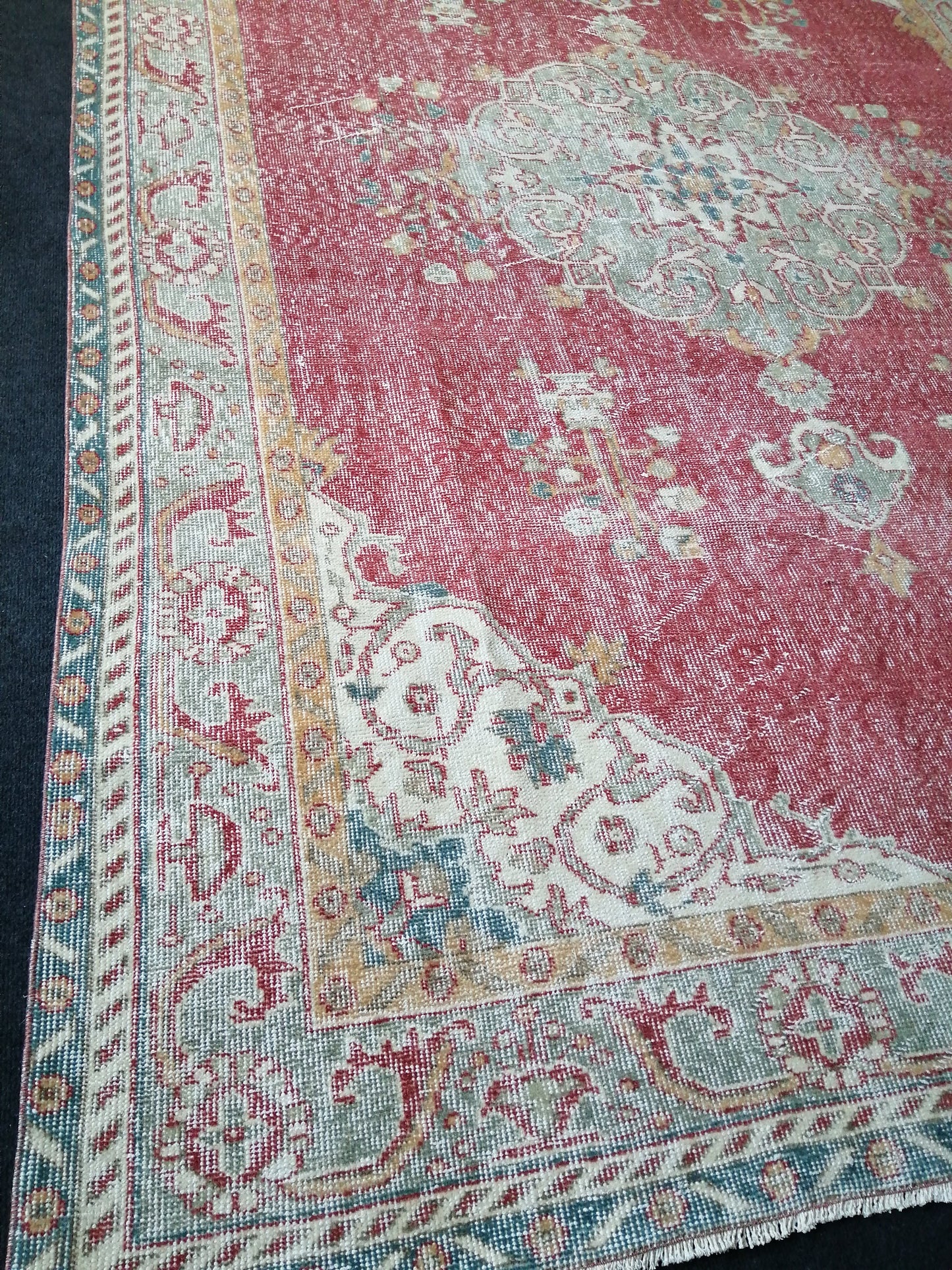 9.7 x 6.3 Vintage Rug TURKISH HAND MADE Rugs 10x6 Vintage Turkish Rug 6x10 Rug Large Turkish Oushak Rug, Vintage Oriental Rug Wholesale Rugs