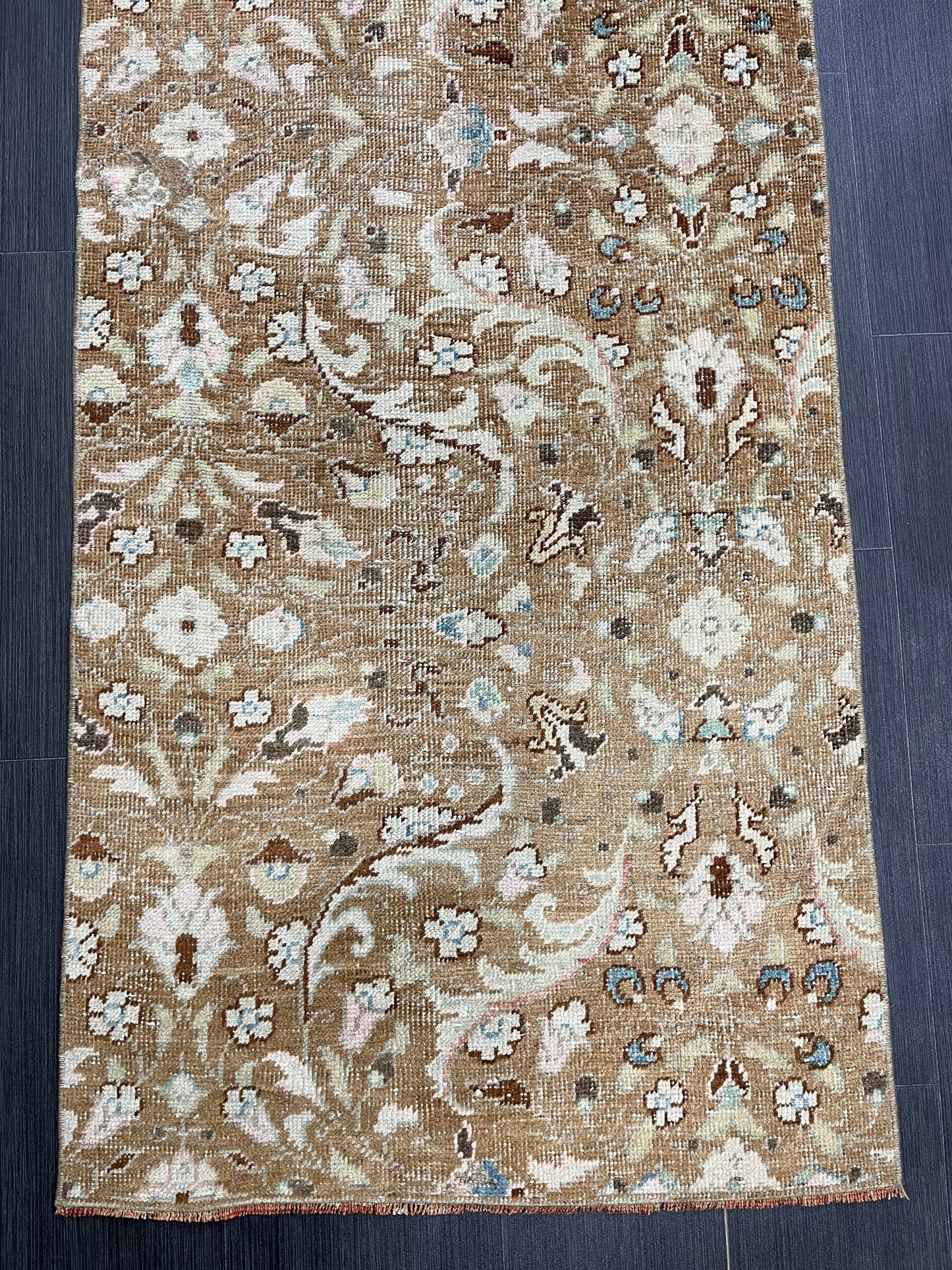 Oriental Runner Rug Turkish Runner Rug Vintage Runner Rug 2.4 x 8.5 Hallway Runner Rug Kitchen Runner Rug Wool Floral Runner Rug