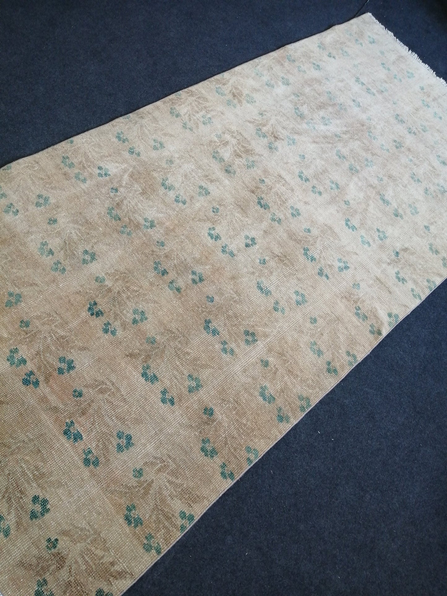 8.10 x 4 Turkish Rug, Oushak Rug, Floral Oushak Rugs, Wool Oushak Rug, Oushak Runner Rugs, Runner Rug, Vintage Rug, Hand Made Rug