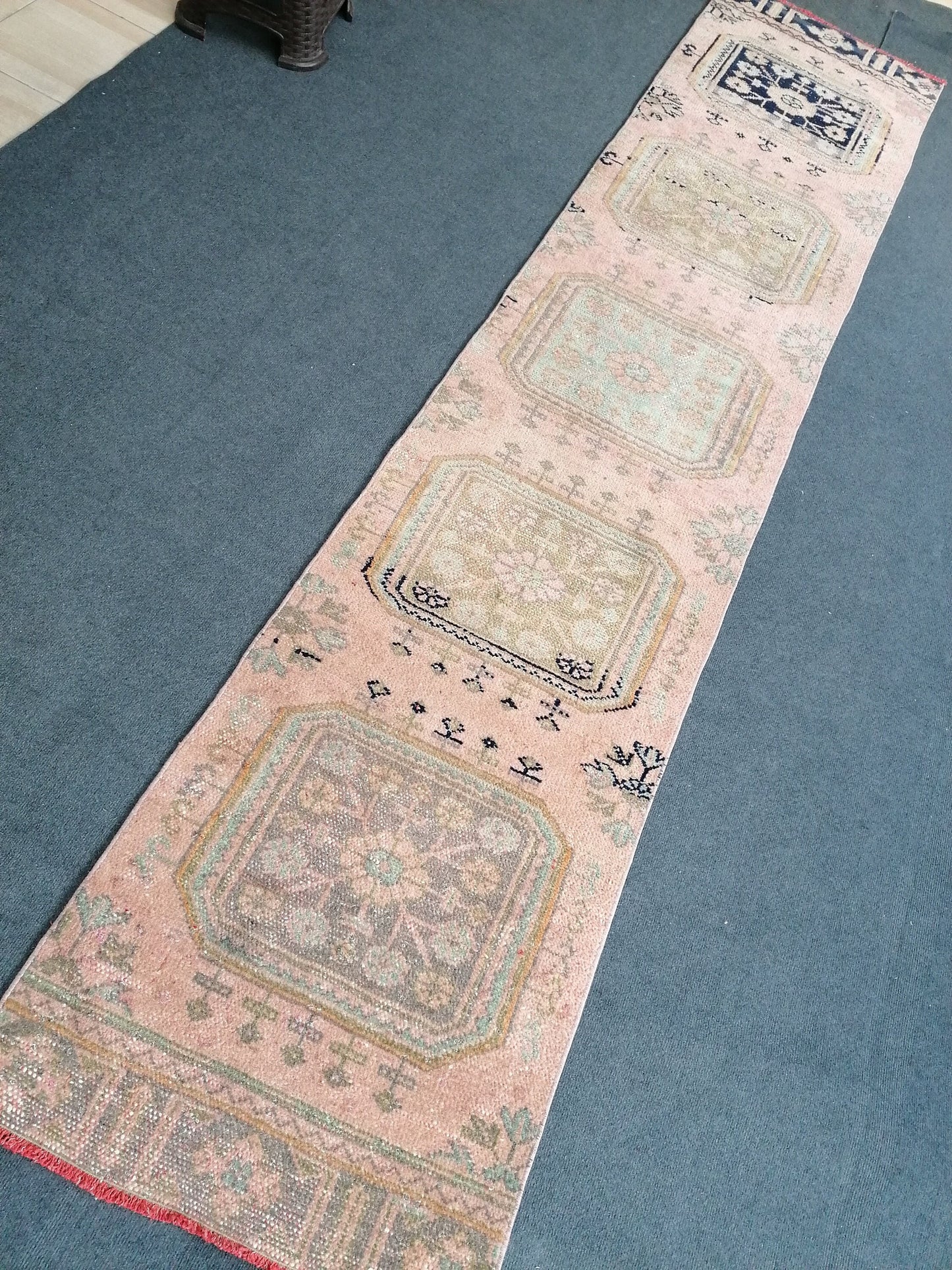 11'x2'3 turkish runner rug,runner rug, kitchen runner rug,hallway runner rug