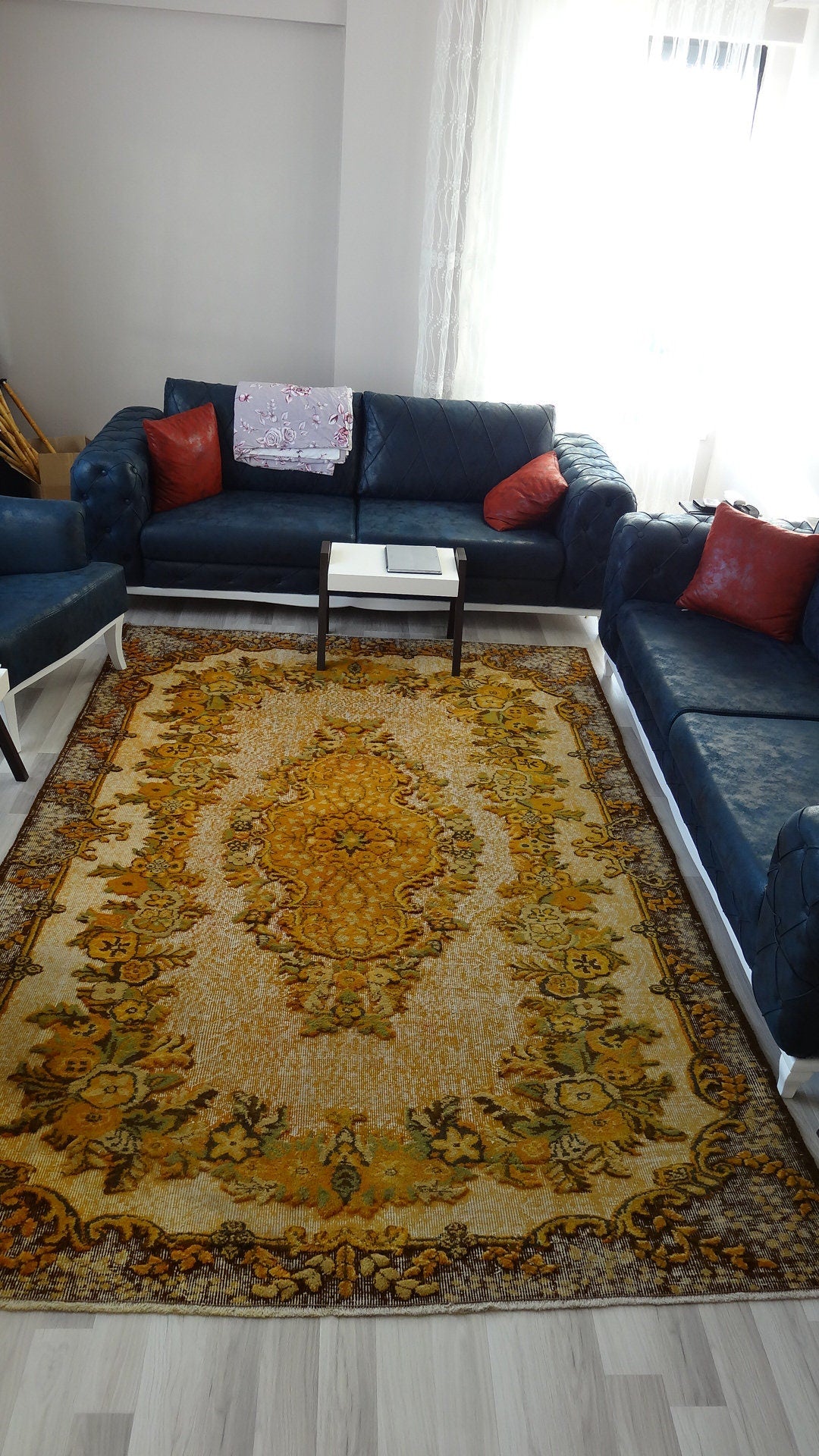 LARGE AREA RUG, Vintage Oriental Oushak Rug , Vintage Rugs, Turkish Rug, Oushak Rug, vintage Rug, Wool Rug