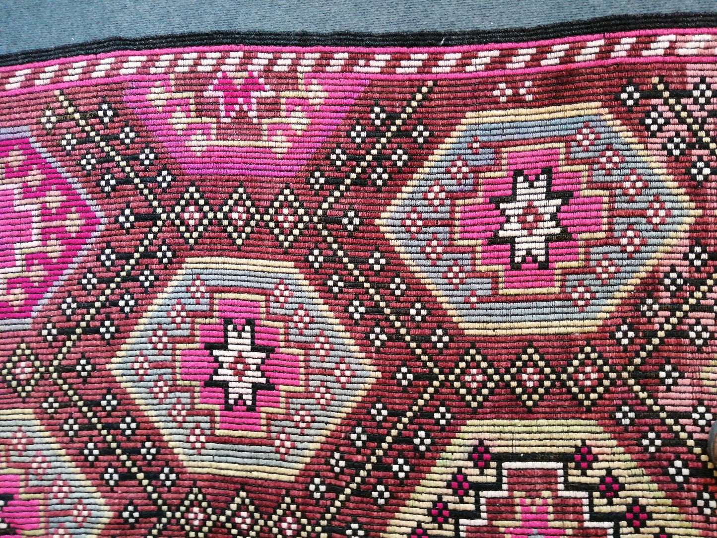 8 x 4 Flatwoven with Embroidery Rug TURKISH HAND MADE Rugs Vintage Turkish Rugs Oushak Rug Traditional Rug, Vintage Oushak Rug, Wool Rug