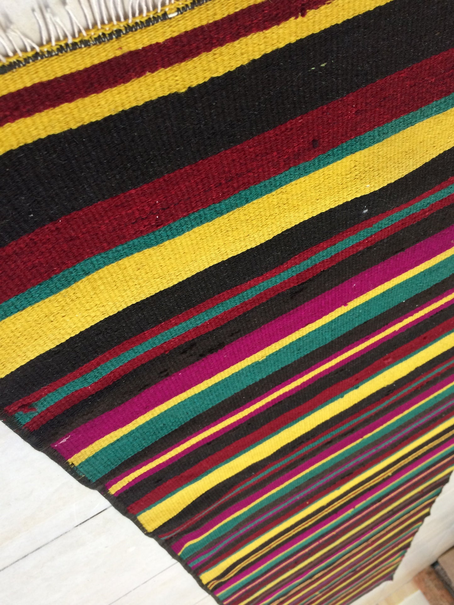 2.6 x 10.4 Flat Woven Oushak Runner Rug Turkish Flat Weave Runner Rug Vintage Runner Rug Hallway Runner Rug Kitchen Runner Rug Wool Runner