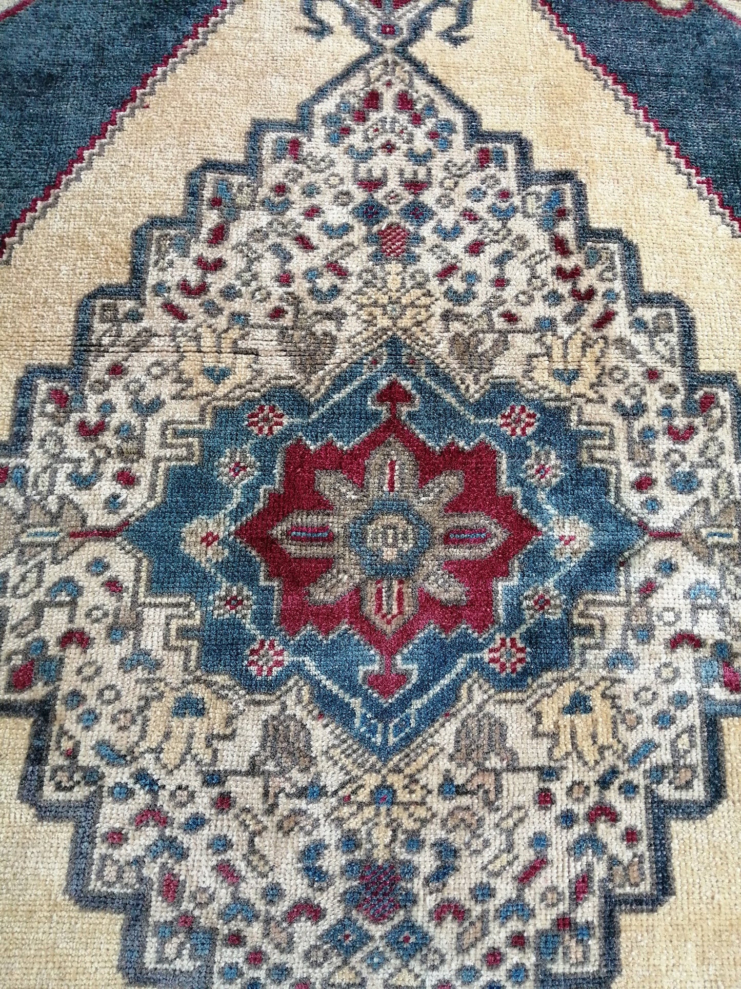 4.6 x 7 OUSHAK RUG TURKISH Oushak Rug Vintage Oushak Runner Rug Vintage Runner Rug Wool Oushak Rug Hand Made Rugs Vintage Turkish Rug